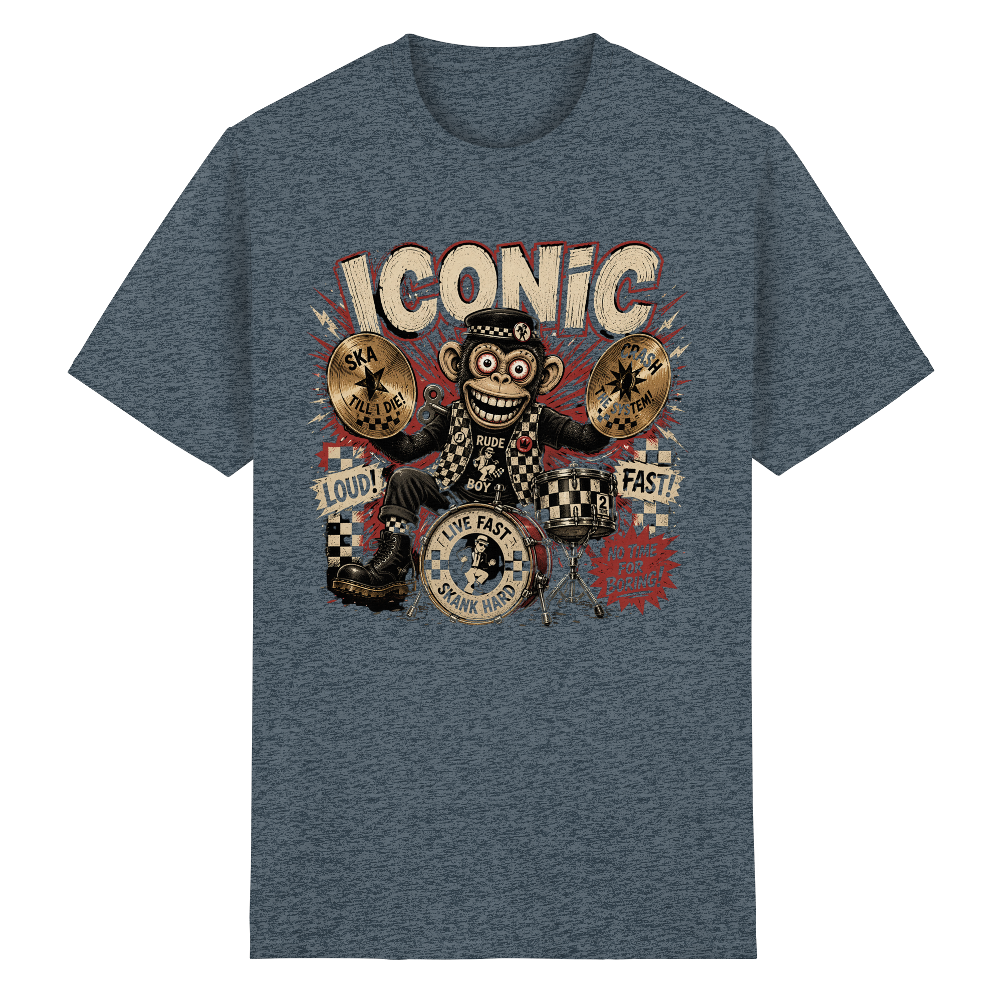 RUDE BOY MONKEY - Heavy Cotton T-Shirt