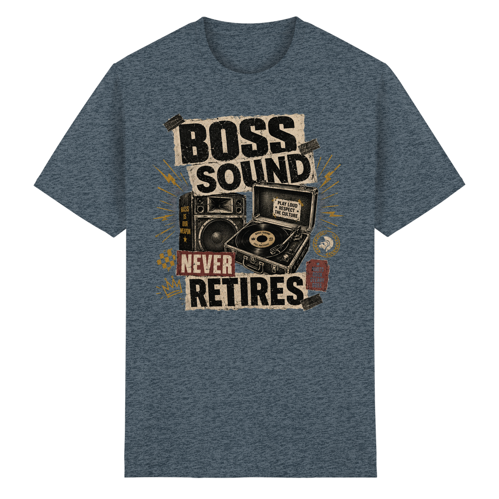 BOSS SOUND NEVER RETIRES - Heavy Cotton T-Shirt