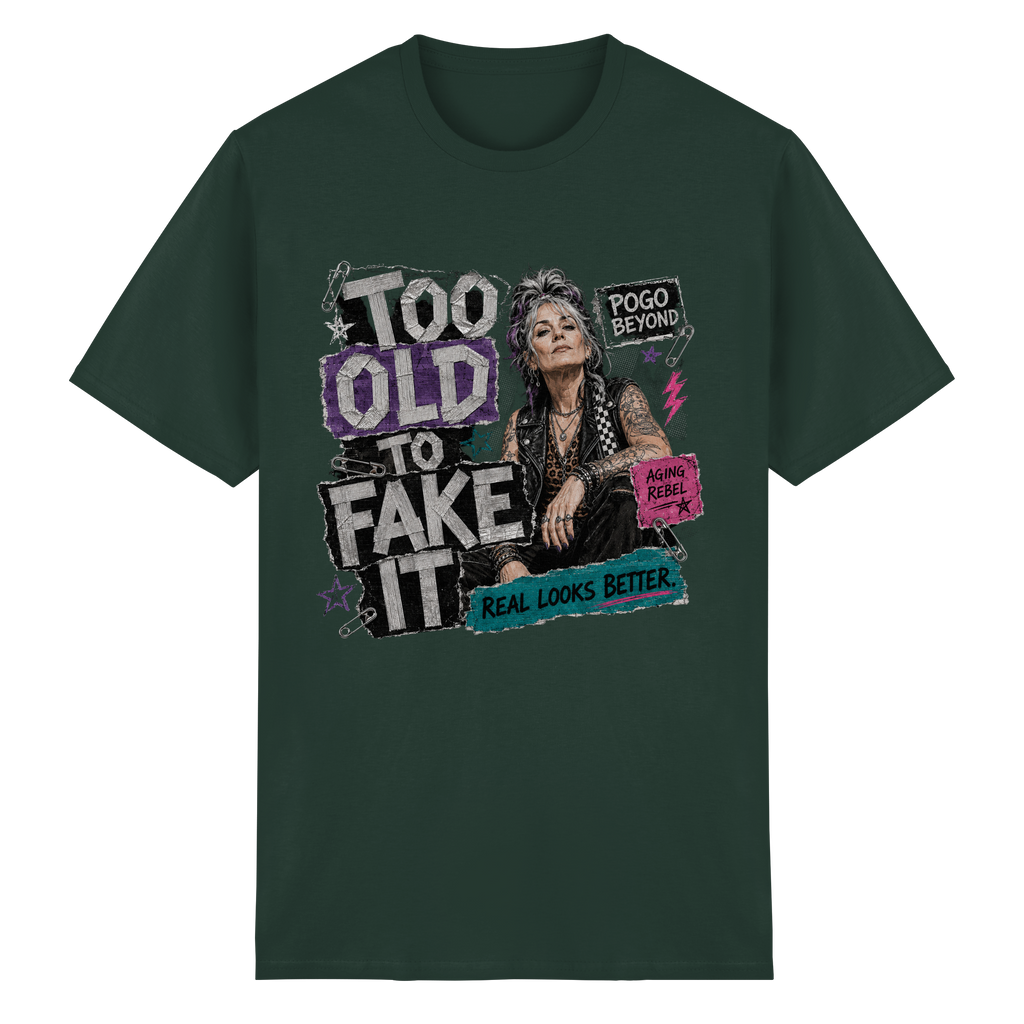 TOO OLD TO FAKE IT - Heavy Cotton T-Shirt