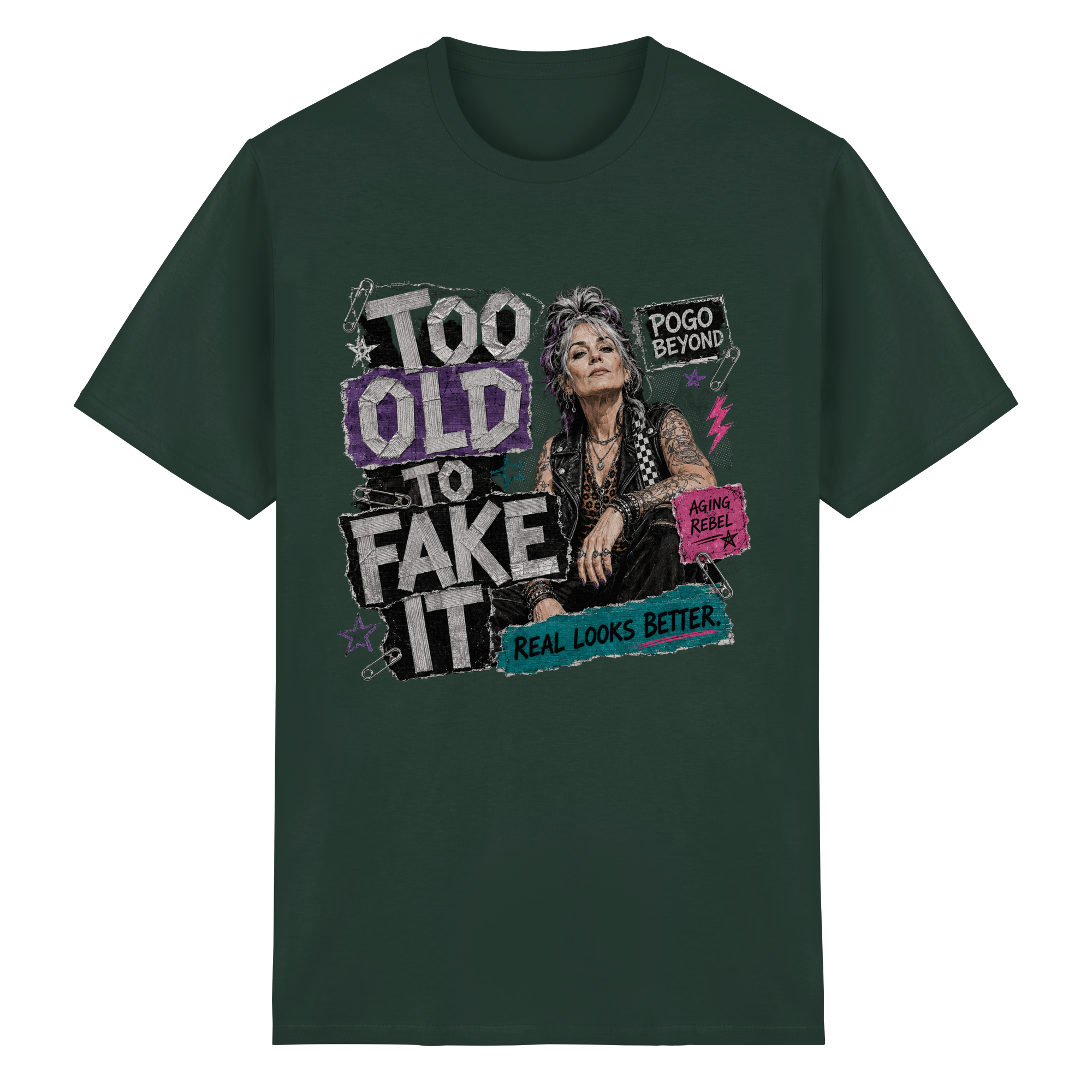 TOO OLD TO FAKE IT - Heavy Cotton T-Shirt