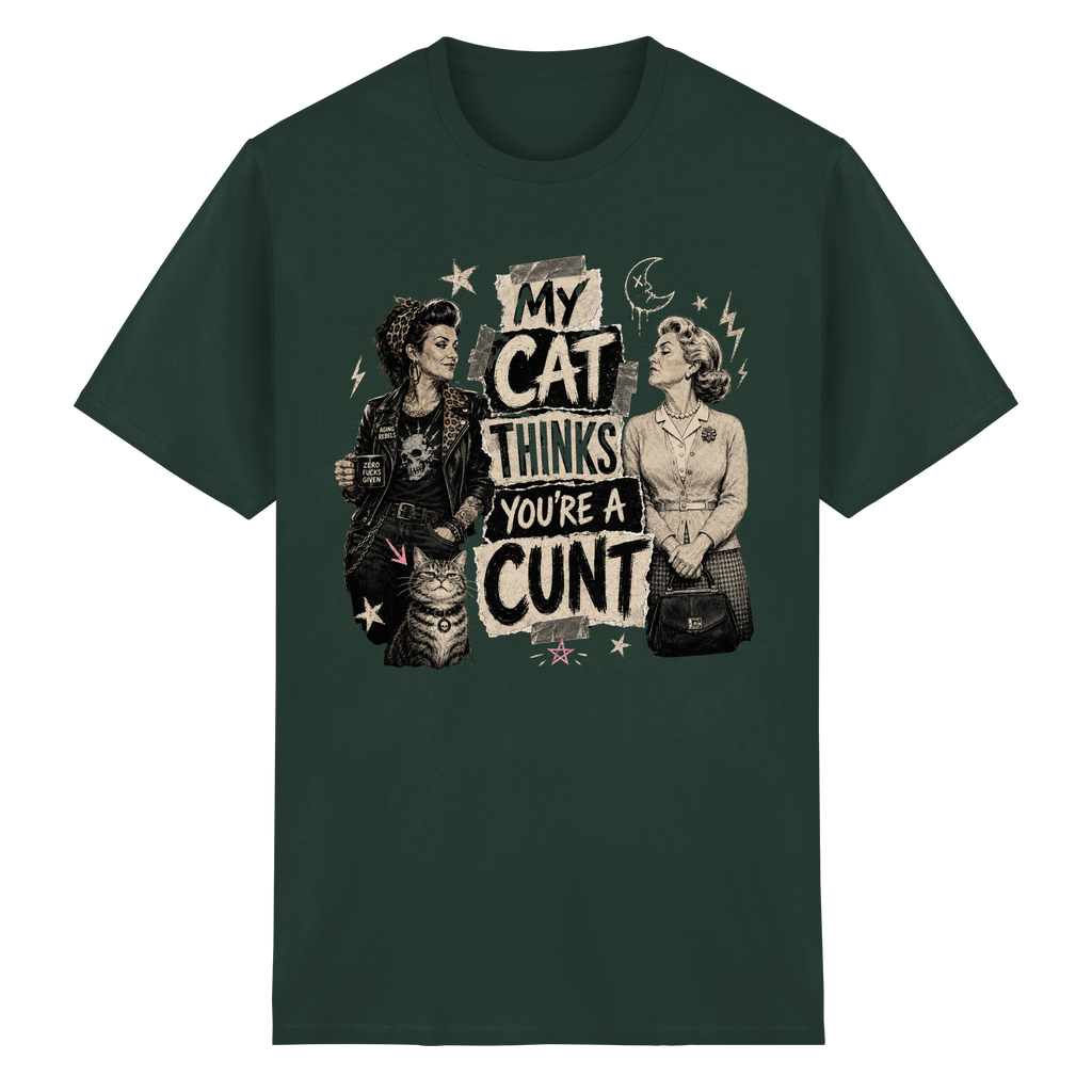 MY CAT THINKS... - Heavy Cotton T-Shirt