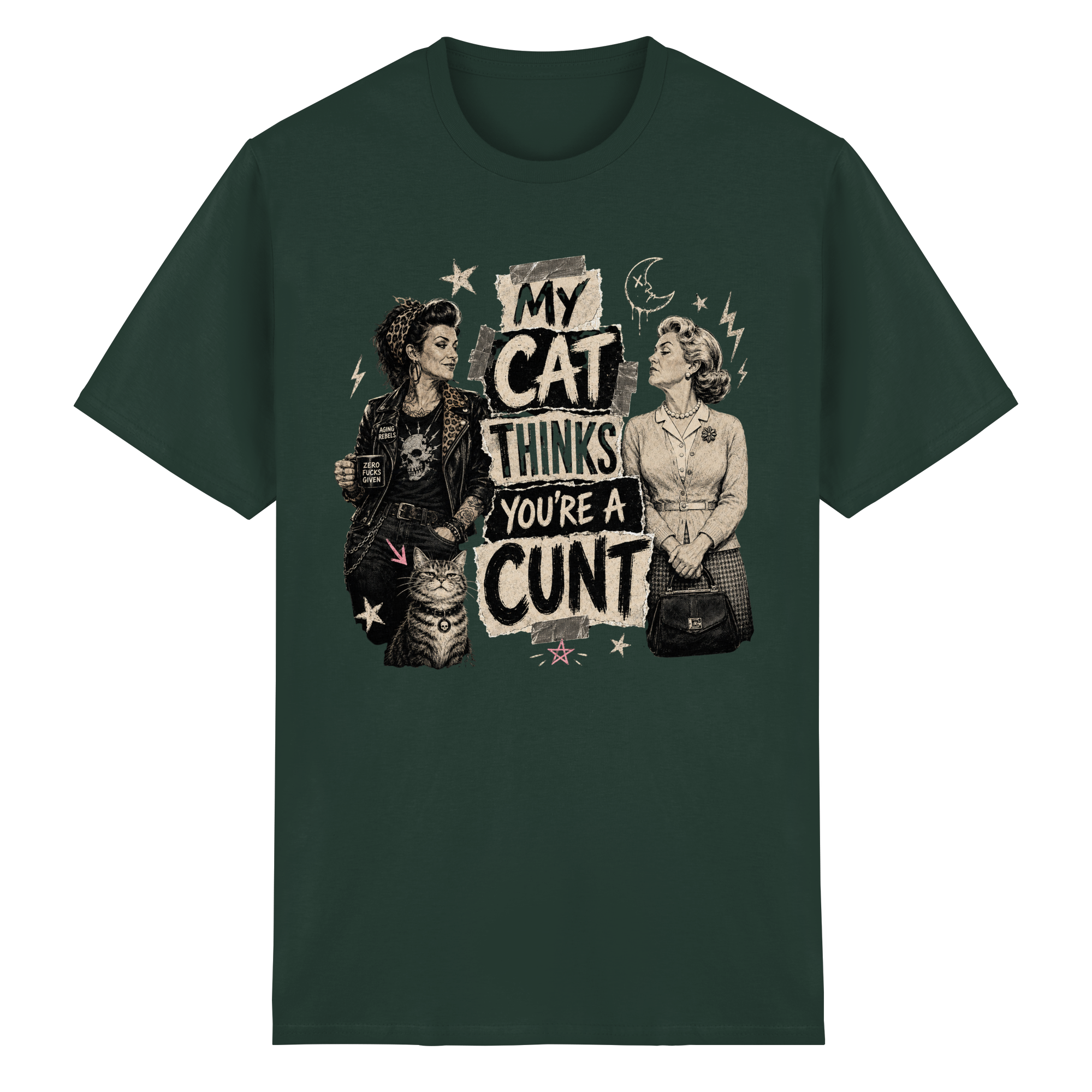 MY CAT THINKS... - Heavy Cotton T-Shirt
