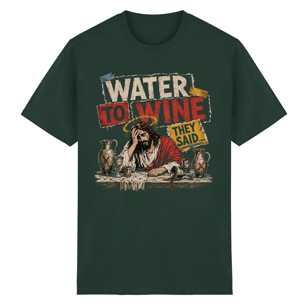 WATER TO WINE - Heavy Cotton T-Shirt