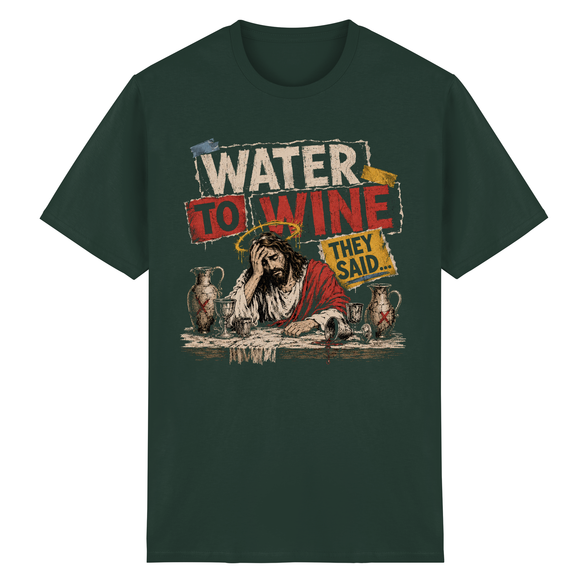 WATER TO WINE - Heavy Cotton T-Shirt