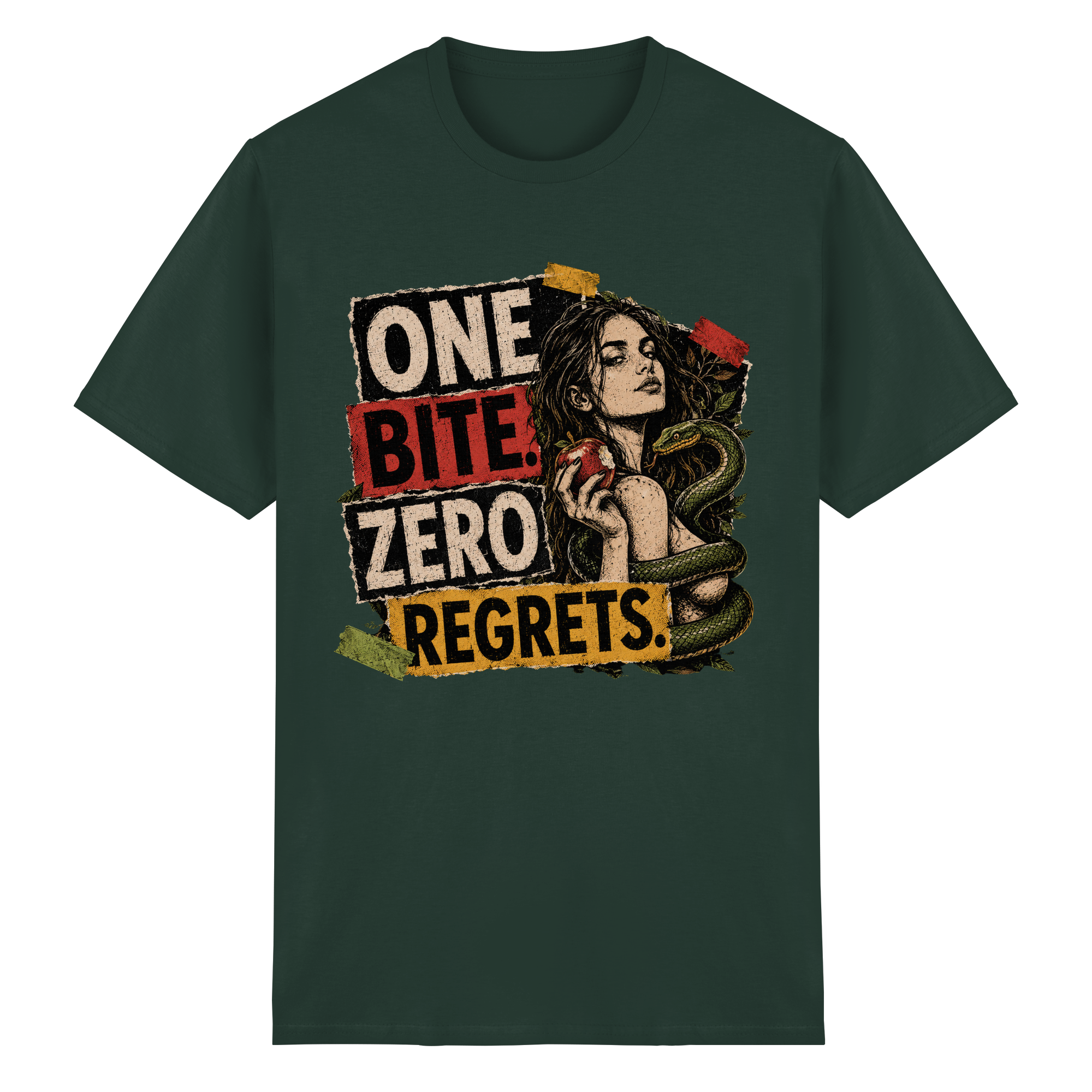 ONE BITE. ZERO REGRETS. - Heavy Cotton T-Shirt