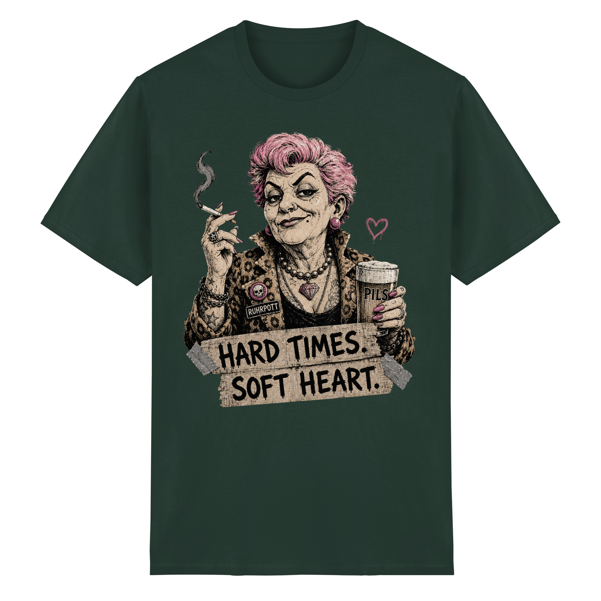 HARD TIMES SOFT HEART - Heavy Cotton T-Shirt