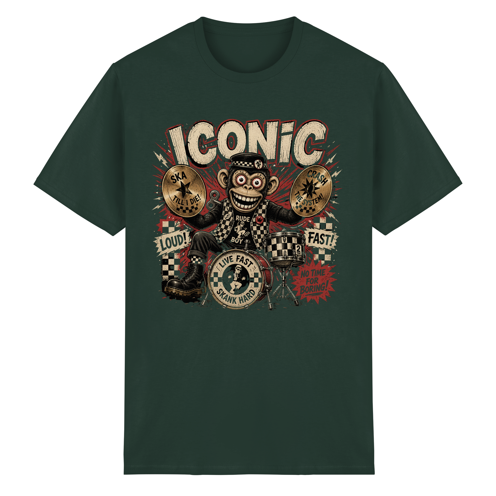 RUDE BOY MONKEY - Heavy Cotton T-Shirt