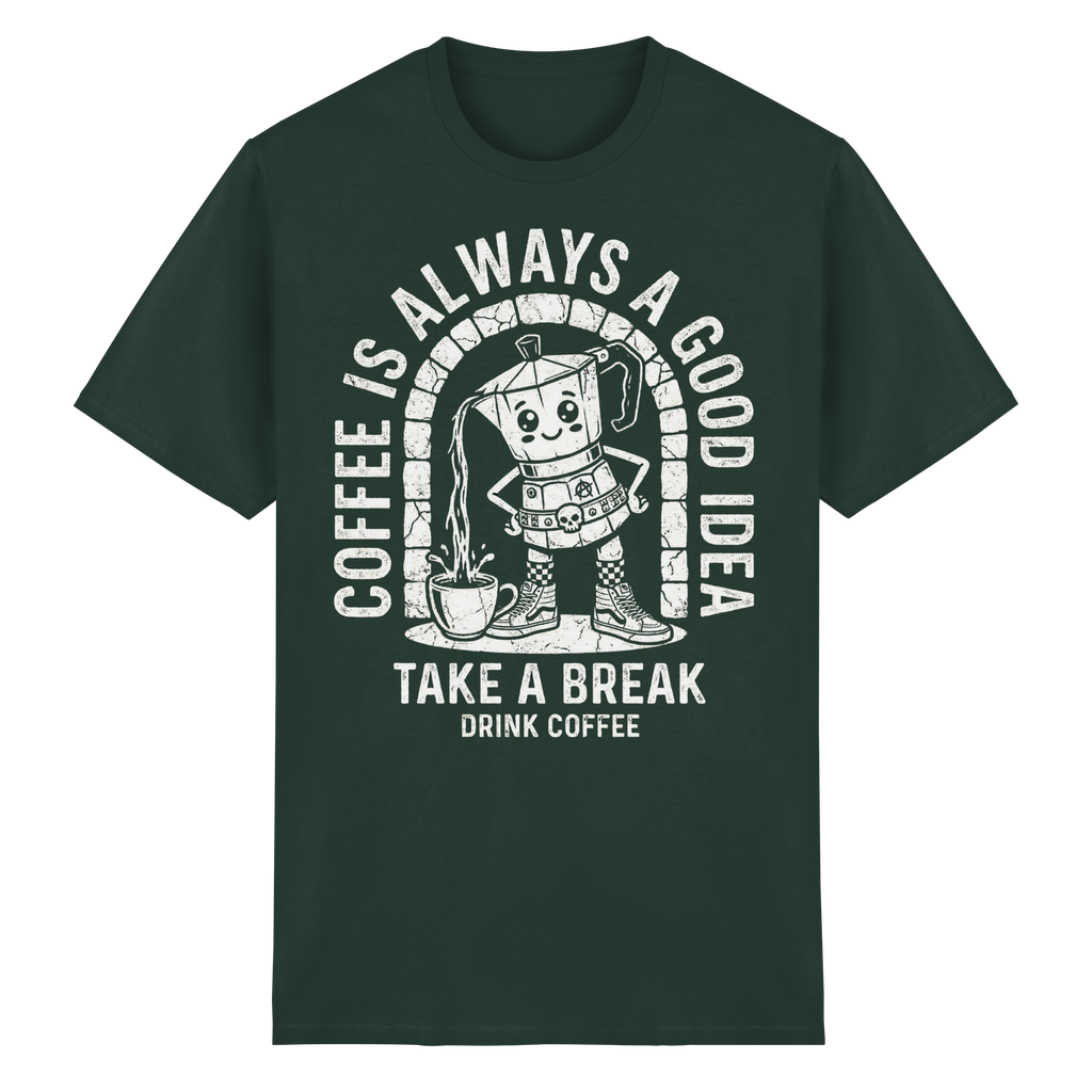 PUNK BREW – Coffee Is Always A Good Idea - Heavy Cotton T-Shirt