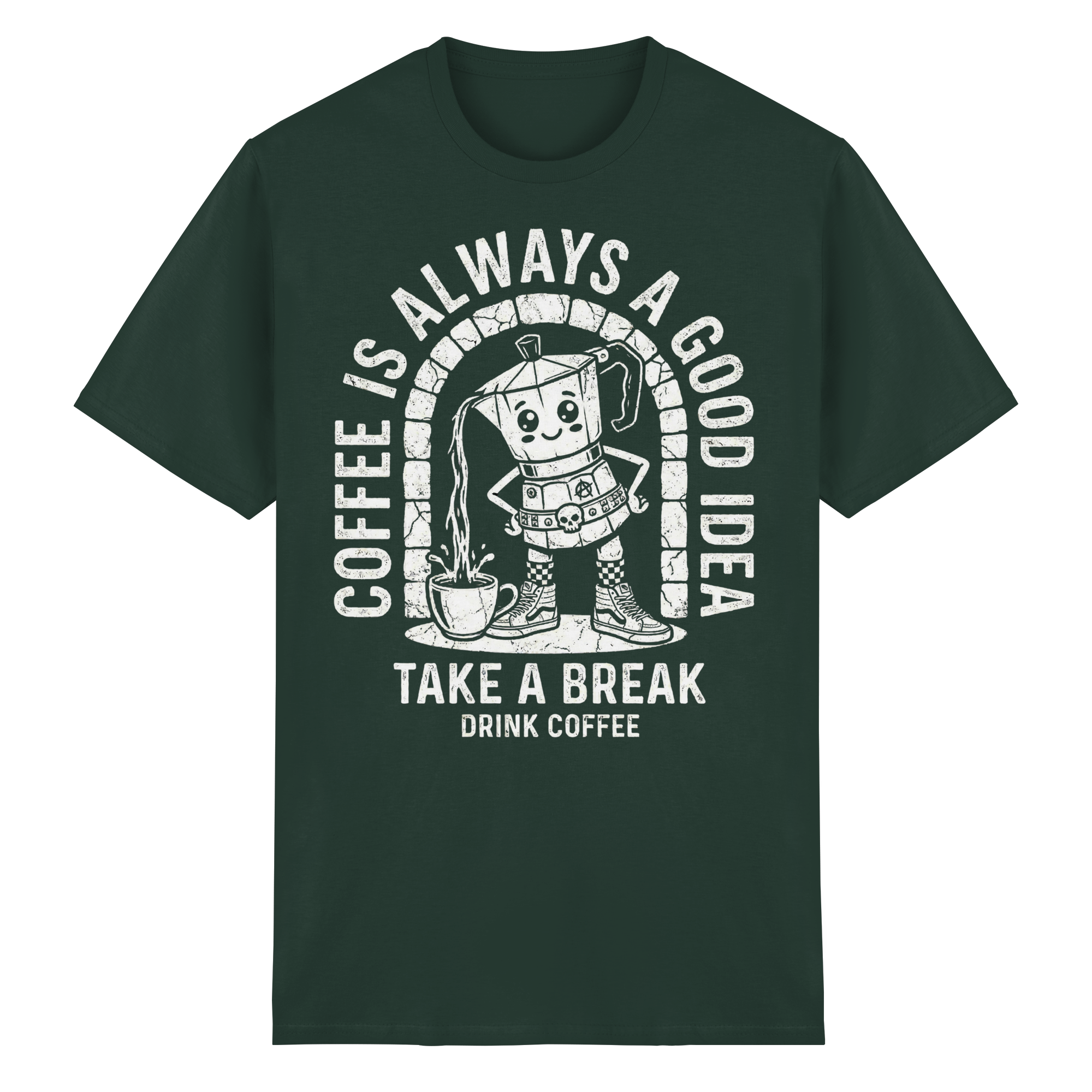 PUNK BREW – Coffee Is Always A Good Idea - Heavy Cotton T-Shirt
