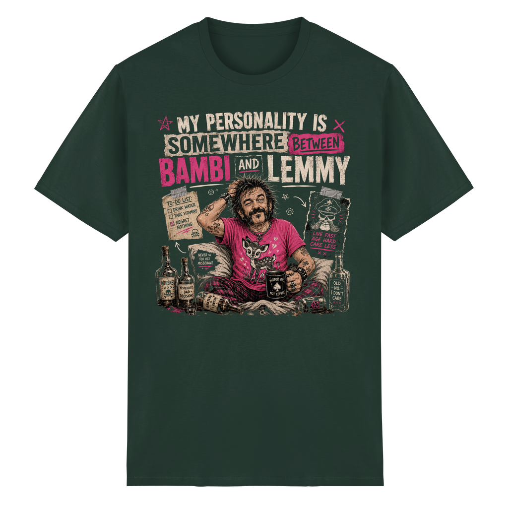 BETWEEN BAMBI & LEMMY - Heavy Cotton T-Shirt
