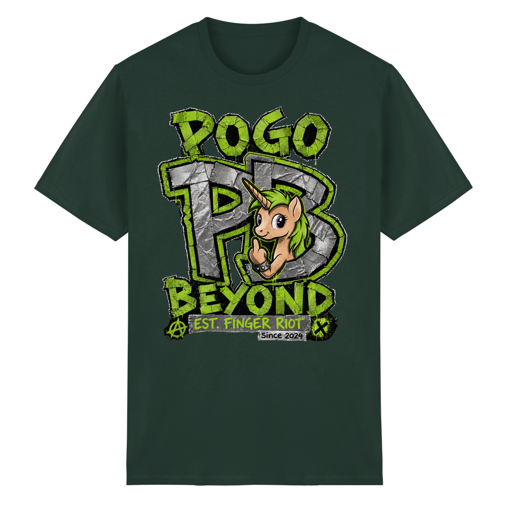 POGO BEYOND LOGO Green - Heavy Cotton T-Shirt