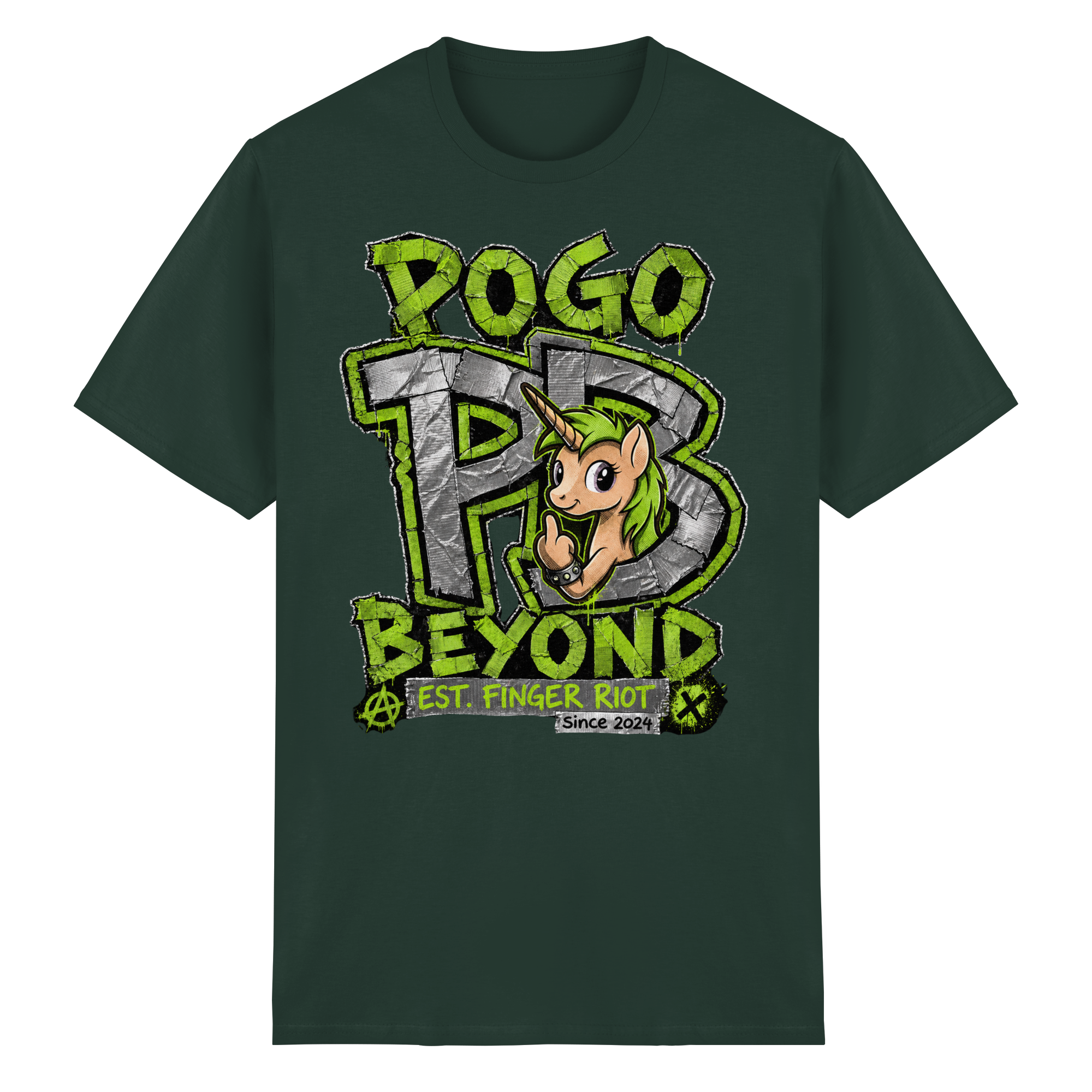 POGO BEYOND LOGO Green - Heavy Cotton T-Shirt