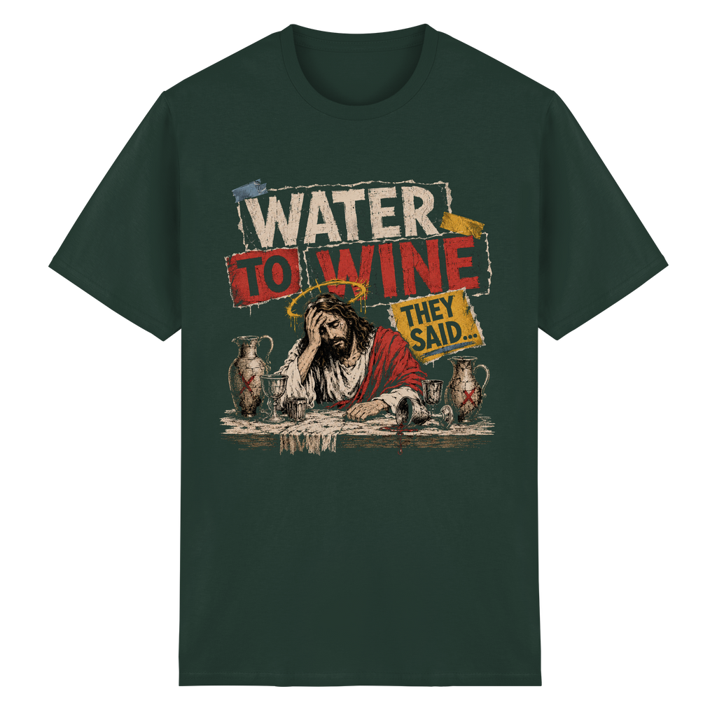 WATER TO WINE - Heavy Cotton T-Shirt