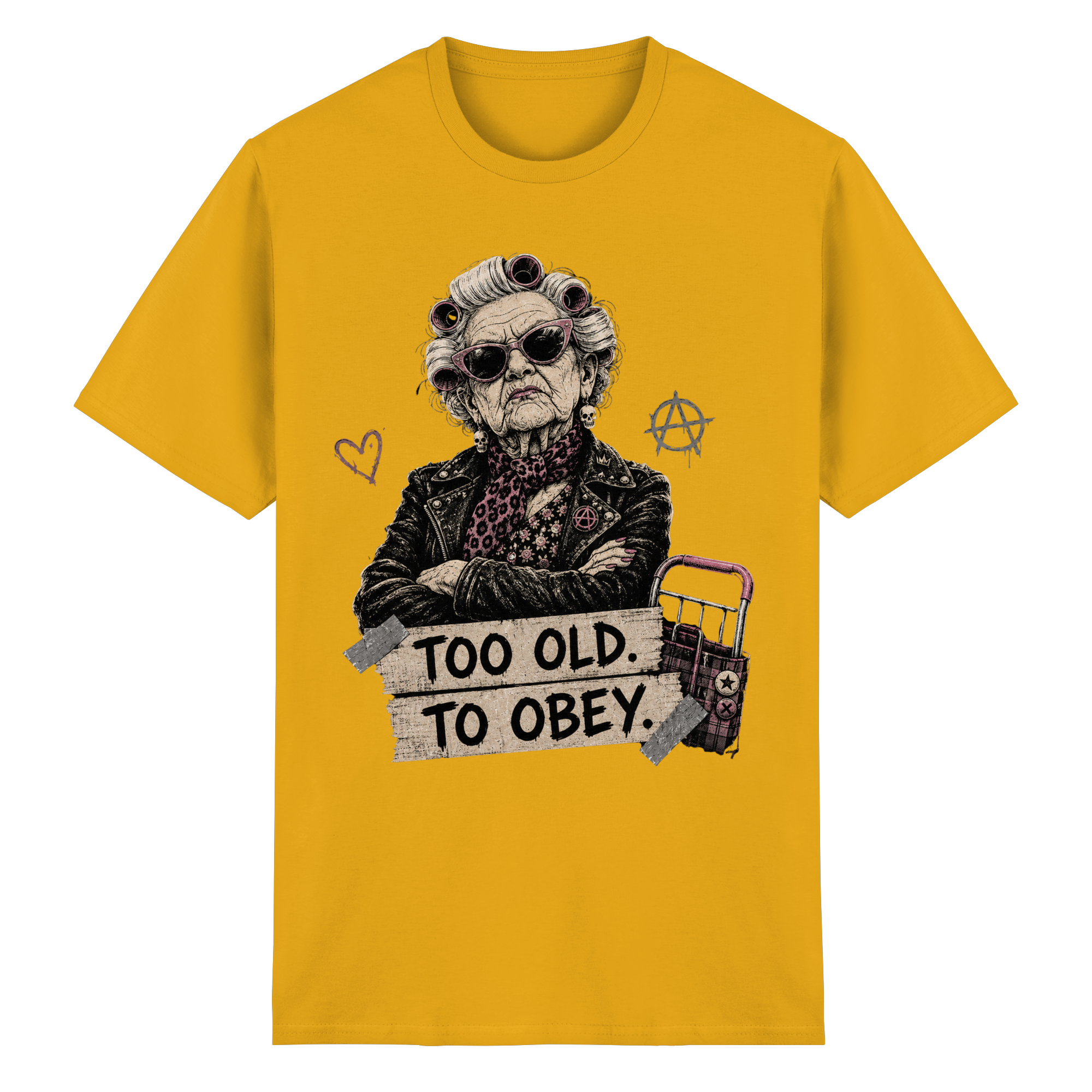 TOO OLD TO OBEY - Heavy Cotton T-Shirt