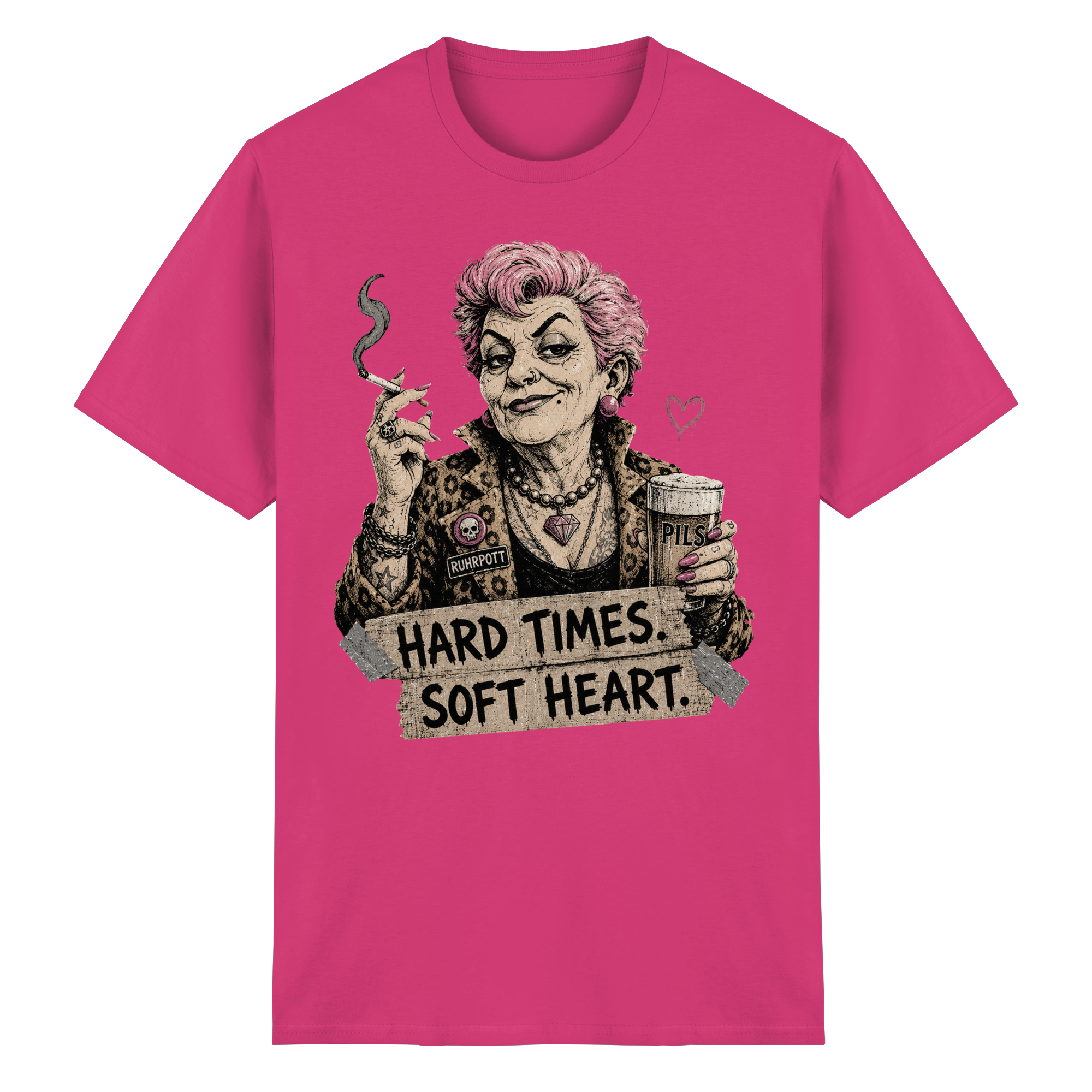 HARD TIMES SOFT HEART - Heavy Cotton T-Shirt