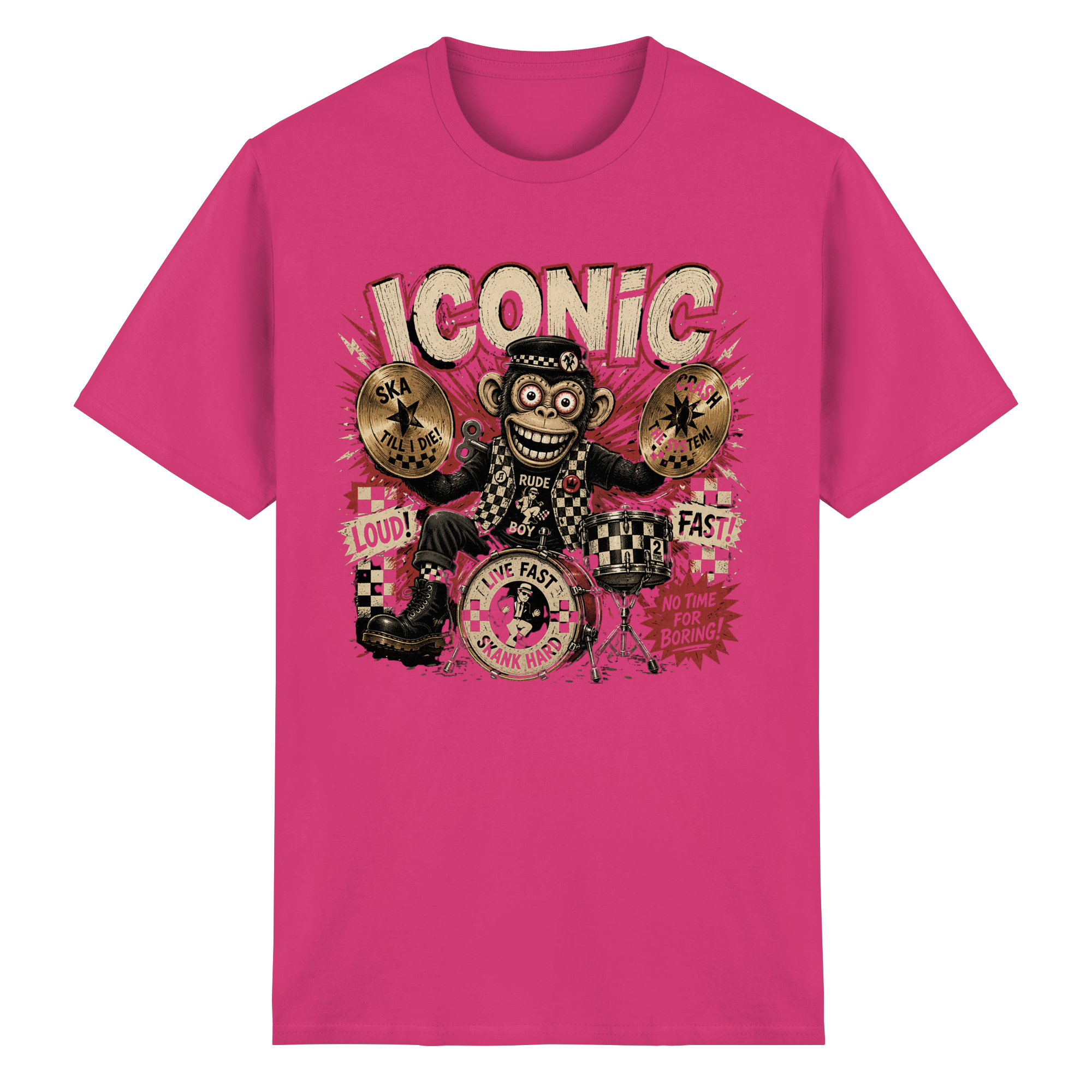 RUDE BOY MONKEY - Heavy Cotton T-Shirt