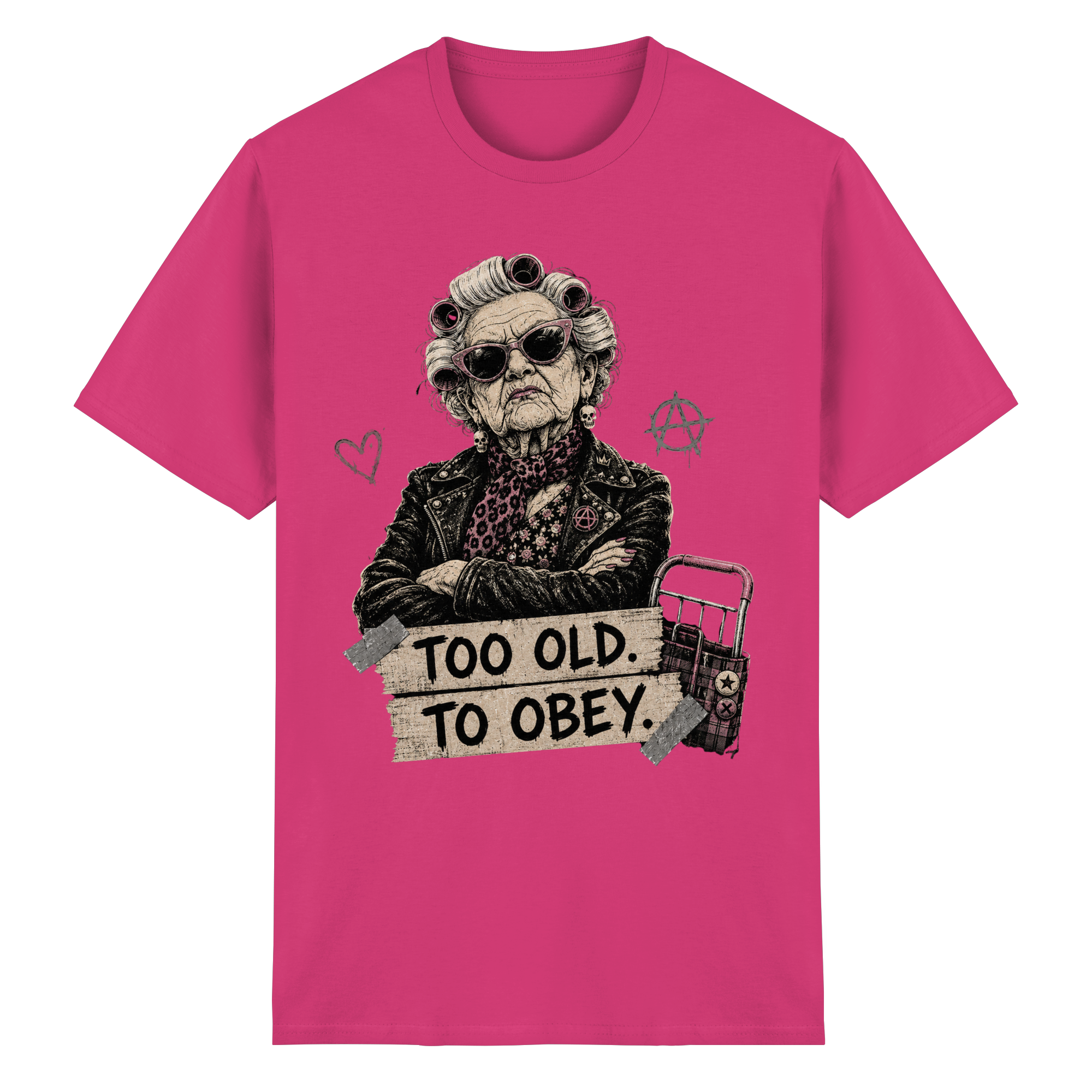 TOO OLD TO OBEY - Heavy Cotton T-Shirt