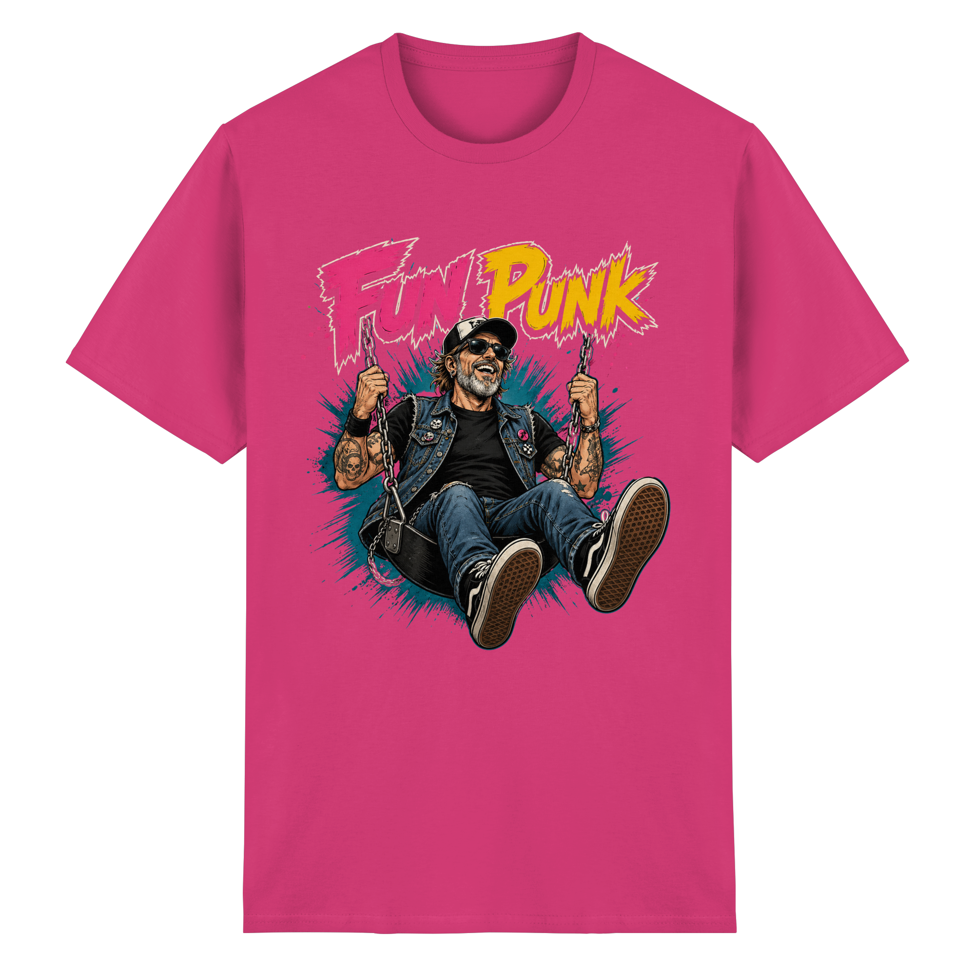 FUN PUNK SWING - Heavy Cotton T-Shirt