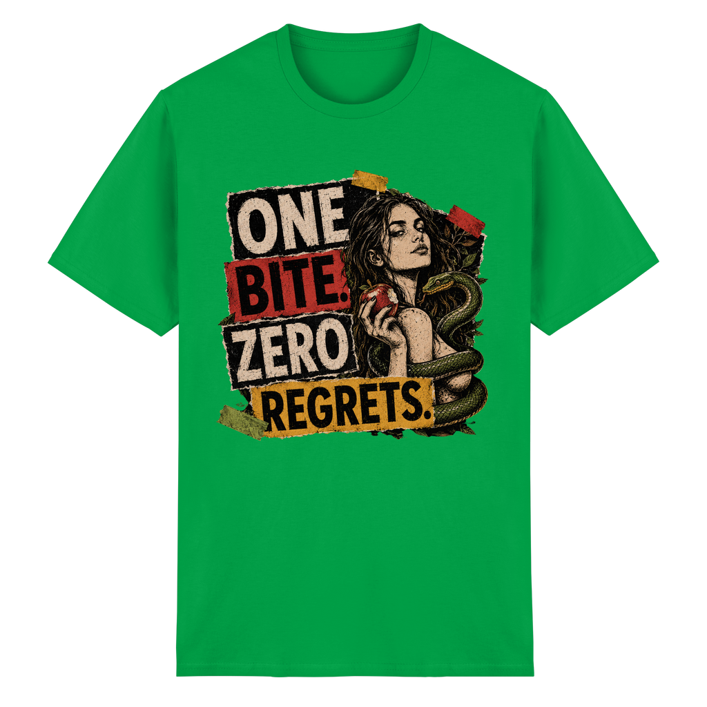 ONE BITE. ZERO REGRETS. - Heavy Cotton T-Shirt