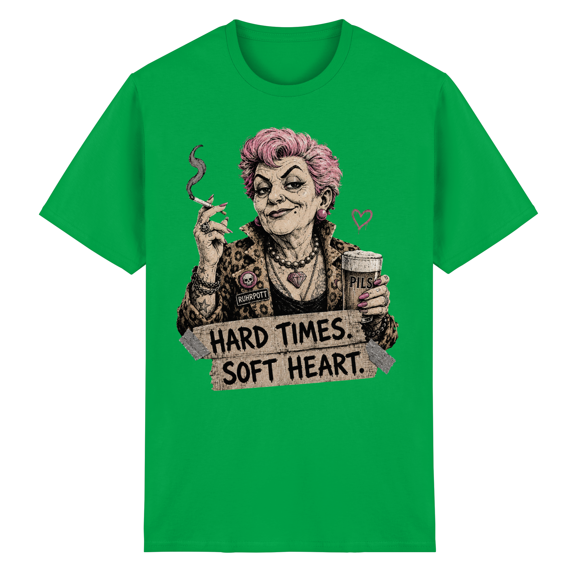 HARD TIMES SOFT HEART - Heavy Cotton T-Shirt
