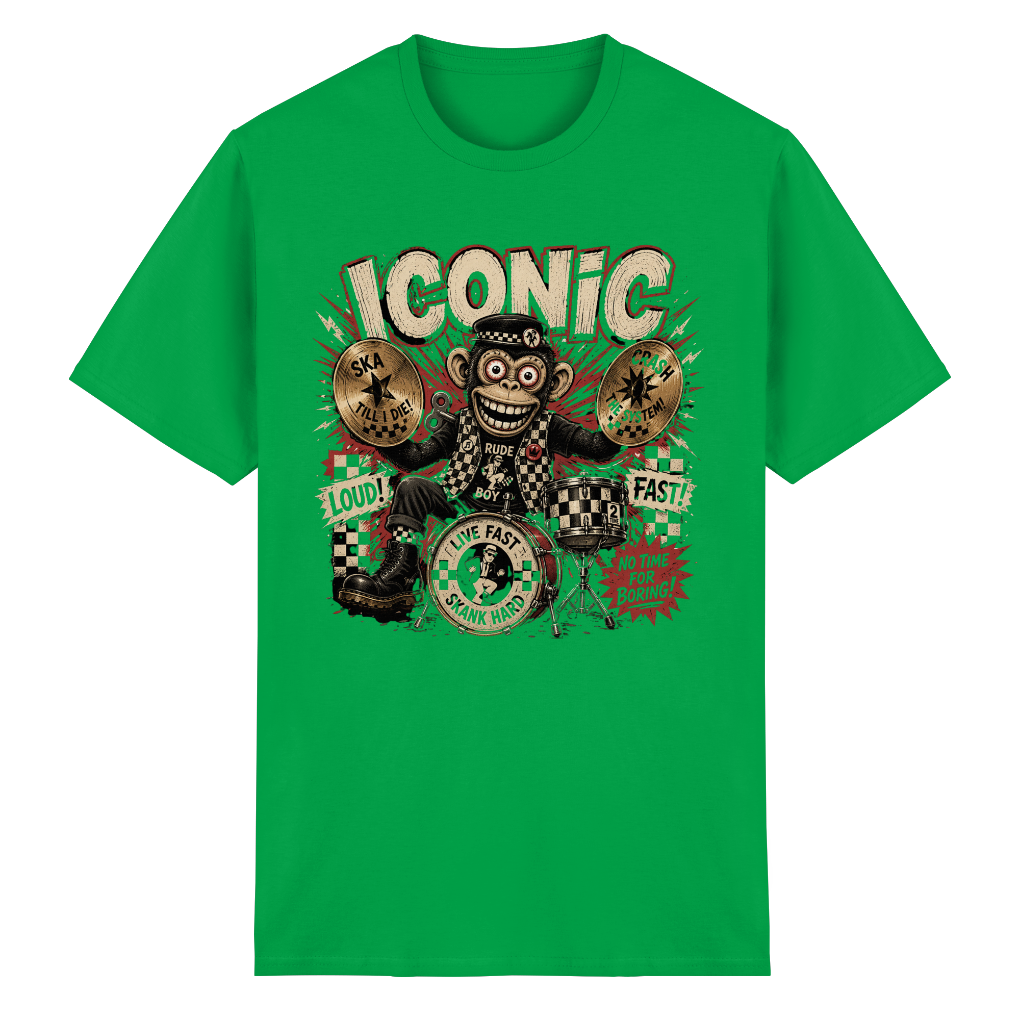 RUDE BOY MONKEY - Heavy Cotton T-Shirt