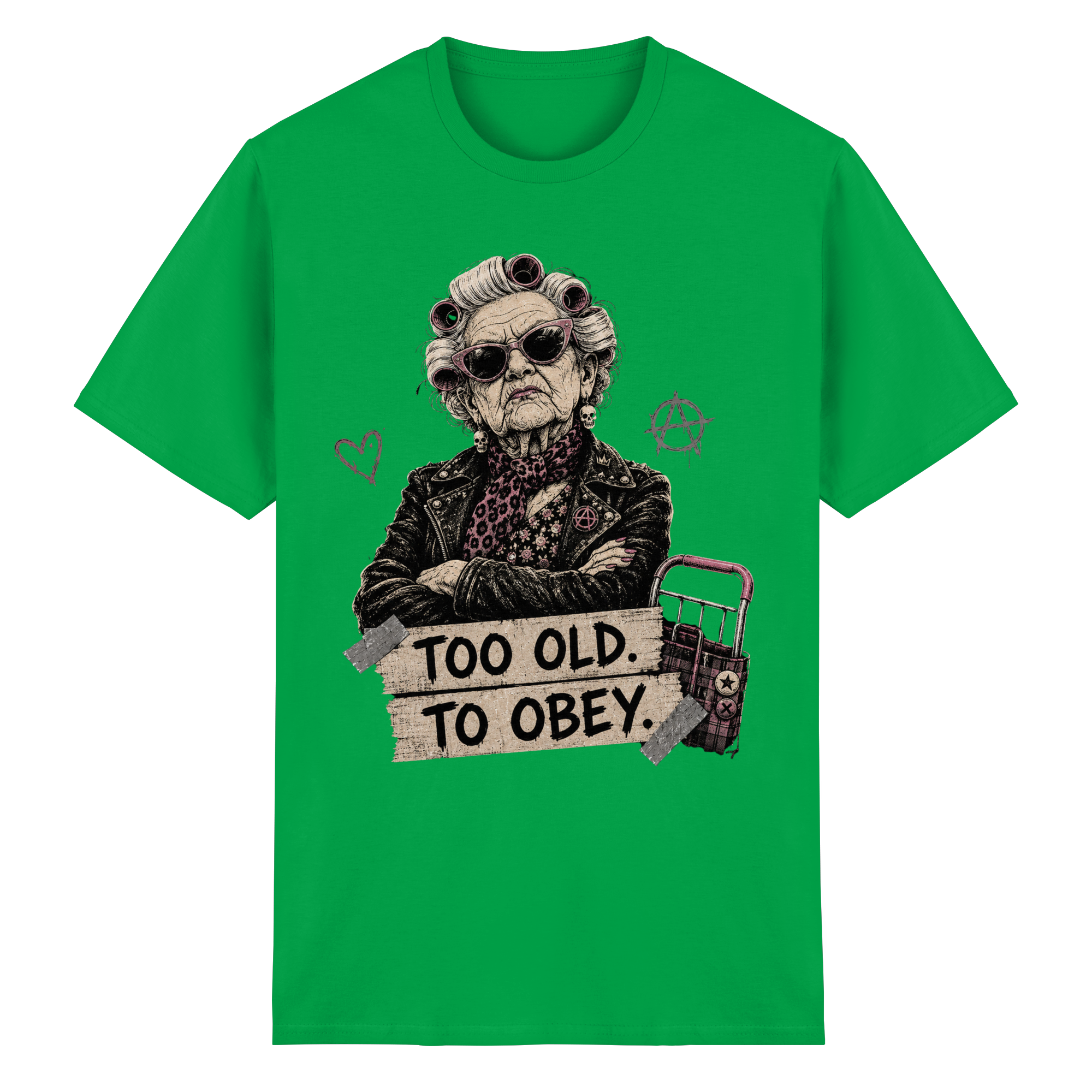 TOO OLD TO OBEY - Heavy Cotton T-Shirt