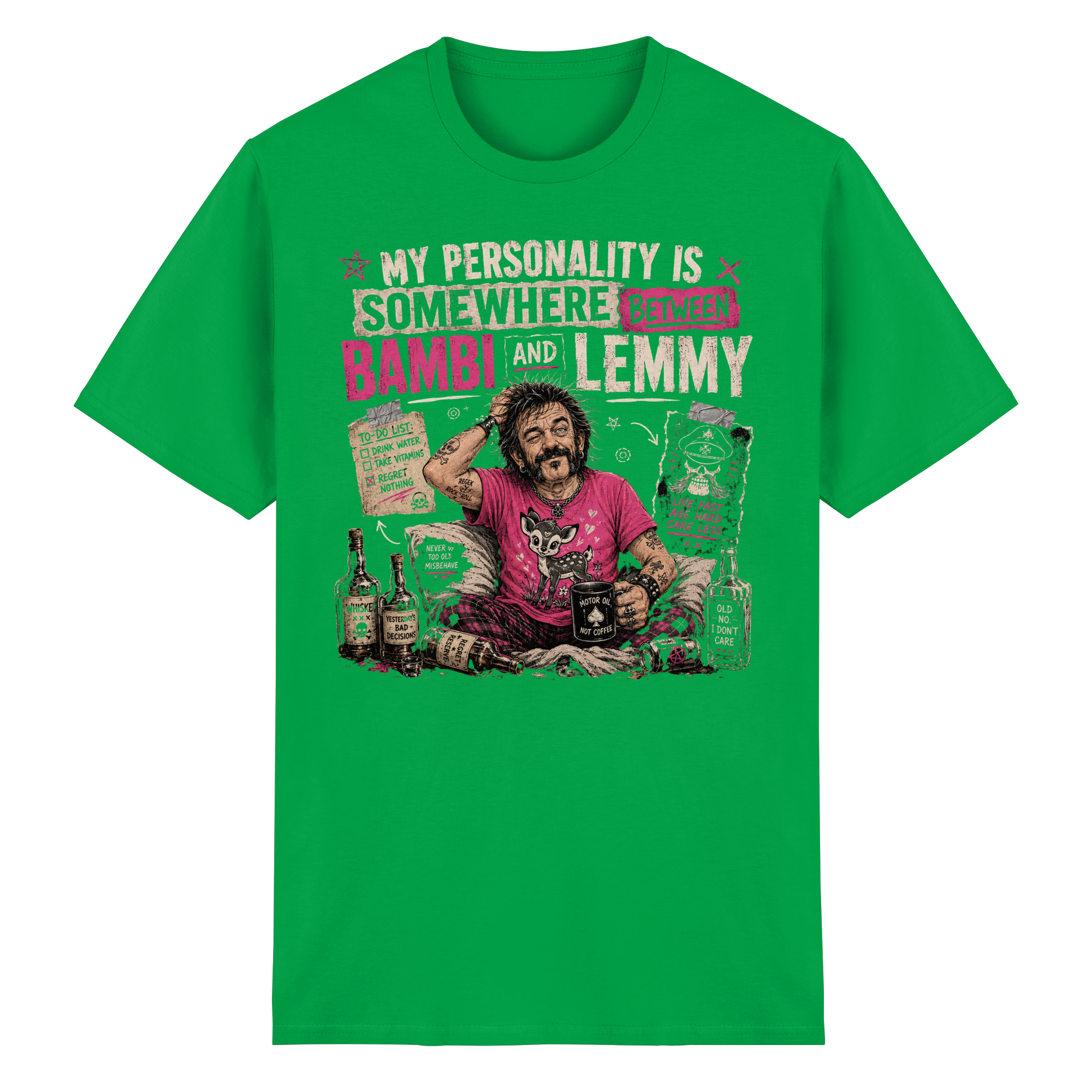 BETWEEN BAMBI & LEMMY - Heavy Cotton T-Shirt