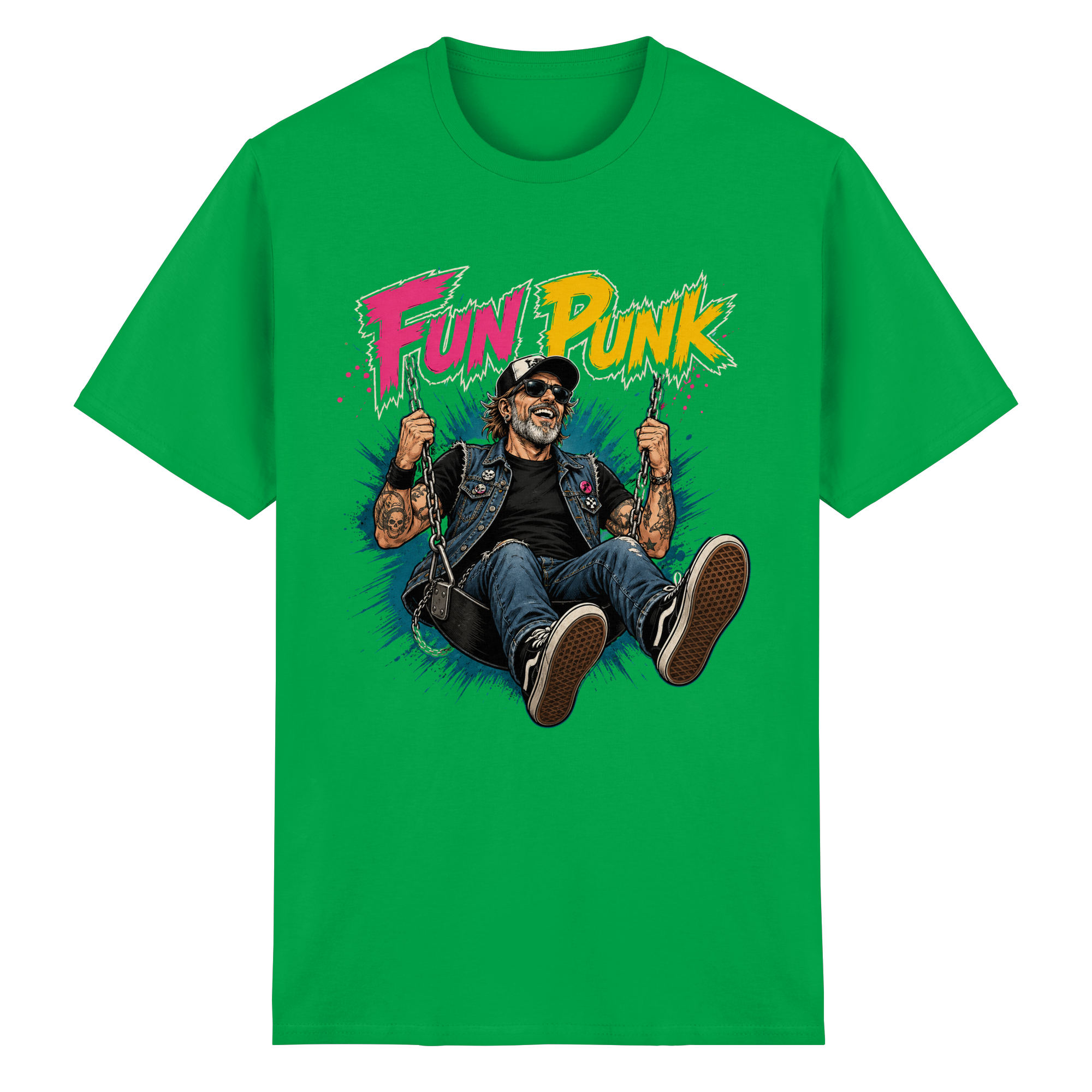FUN PUNK SWING - Heavy Cotton T-Shirt
