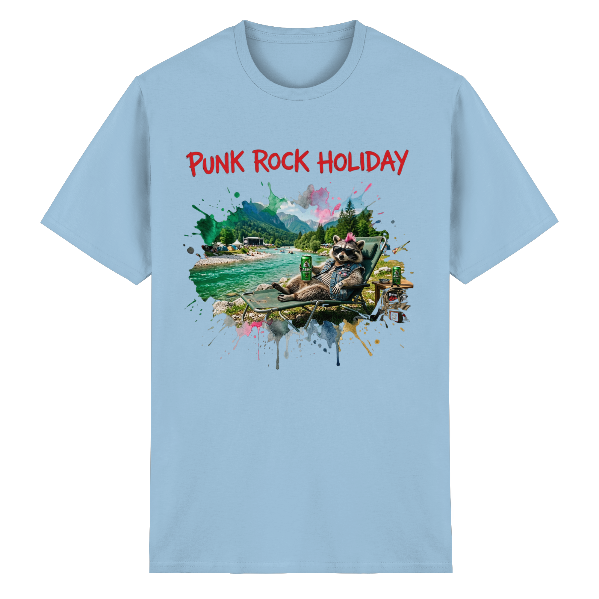 PUNK ROCK HOLIDAY - Lazy Rockoon - Heavy Cotton T-Shirt