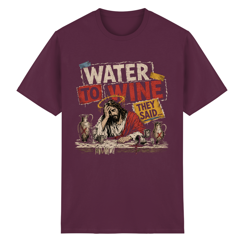 WATER TO WINE - Heavy Cotton T-Shirt