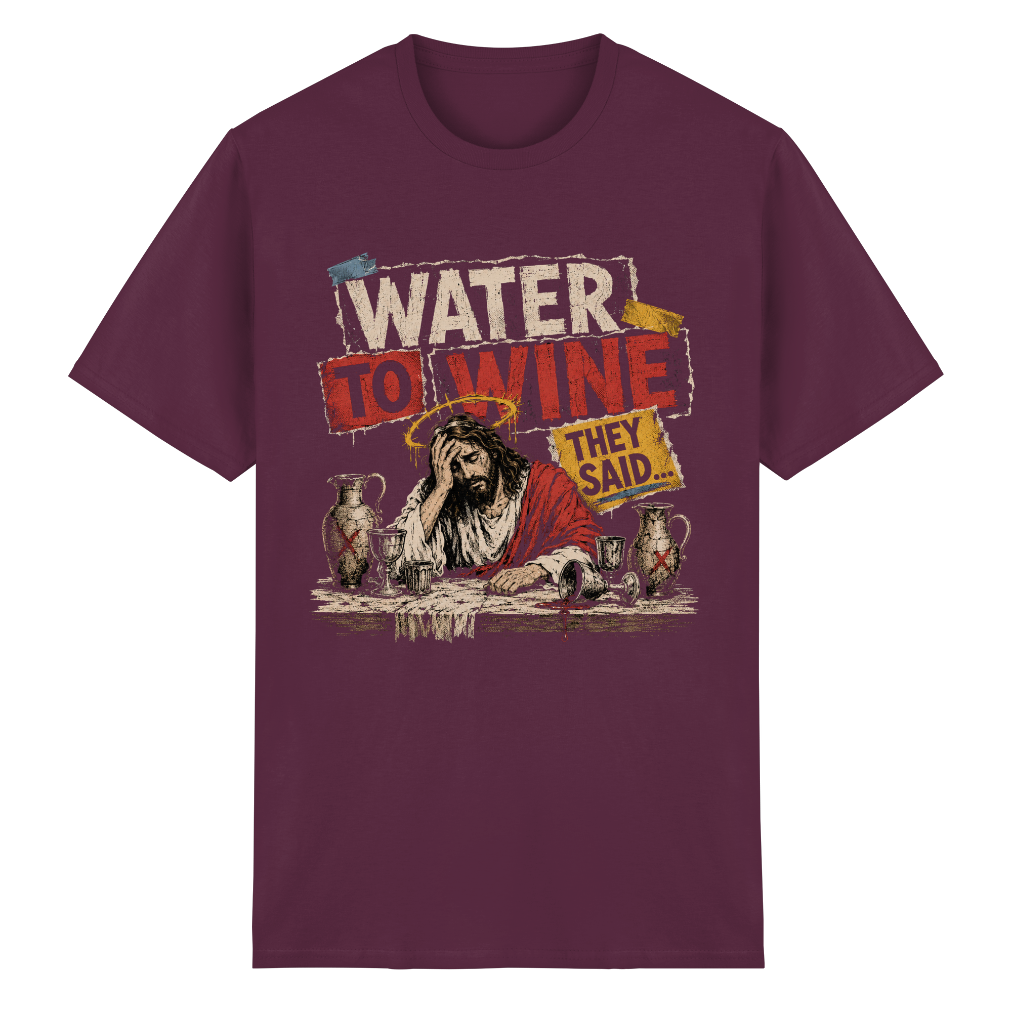 WATER TO WINE - Heavy Cotton T-Shirt