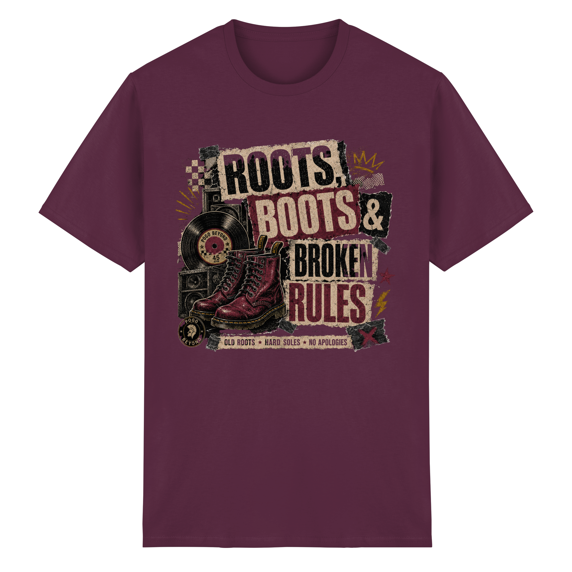 ROOTS, BOOTS, BROKEN RULES - Heavy Cotton T-Shirt