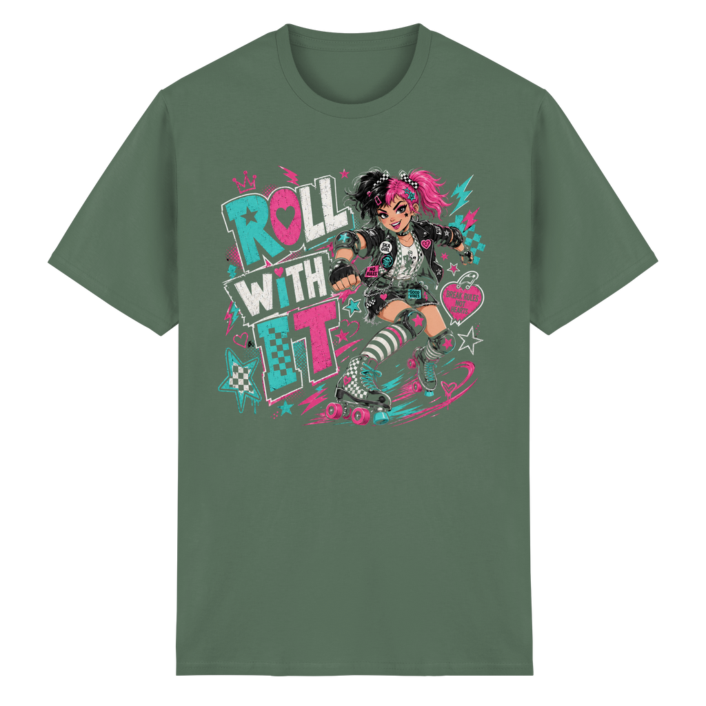 ROLL WITH IT - Heavy Cotton T-Shirt