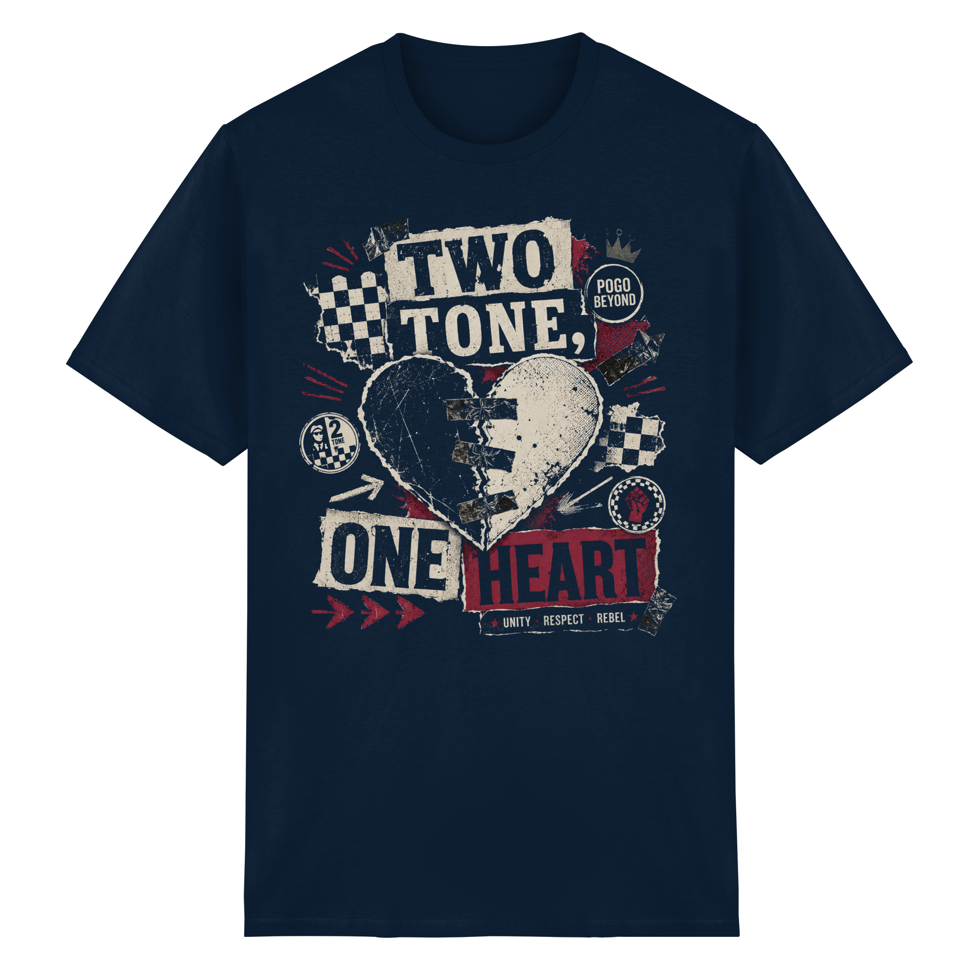 2 TONE, ONE HEART - Heavy Cotton T-Shirt