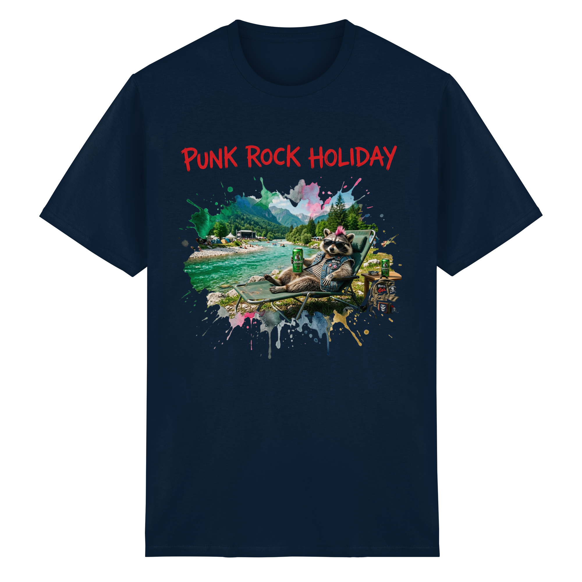 PUNK ROCK HOLIDAY - Lazy Rockoon - Heavy Cotton T-Shirt