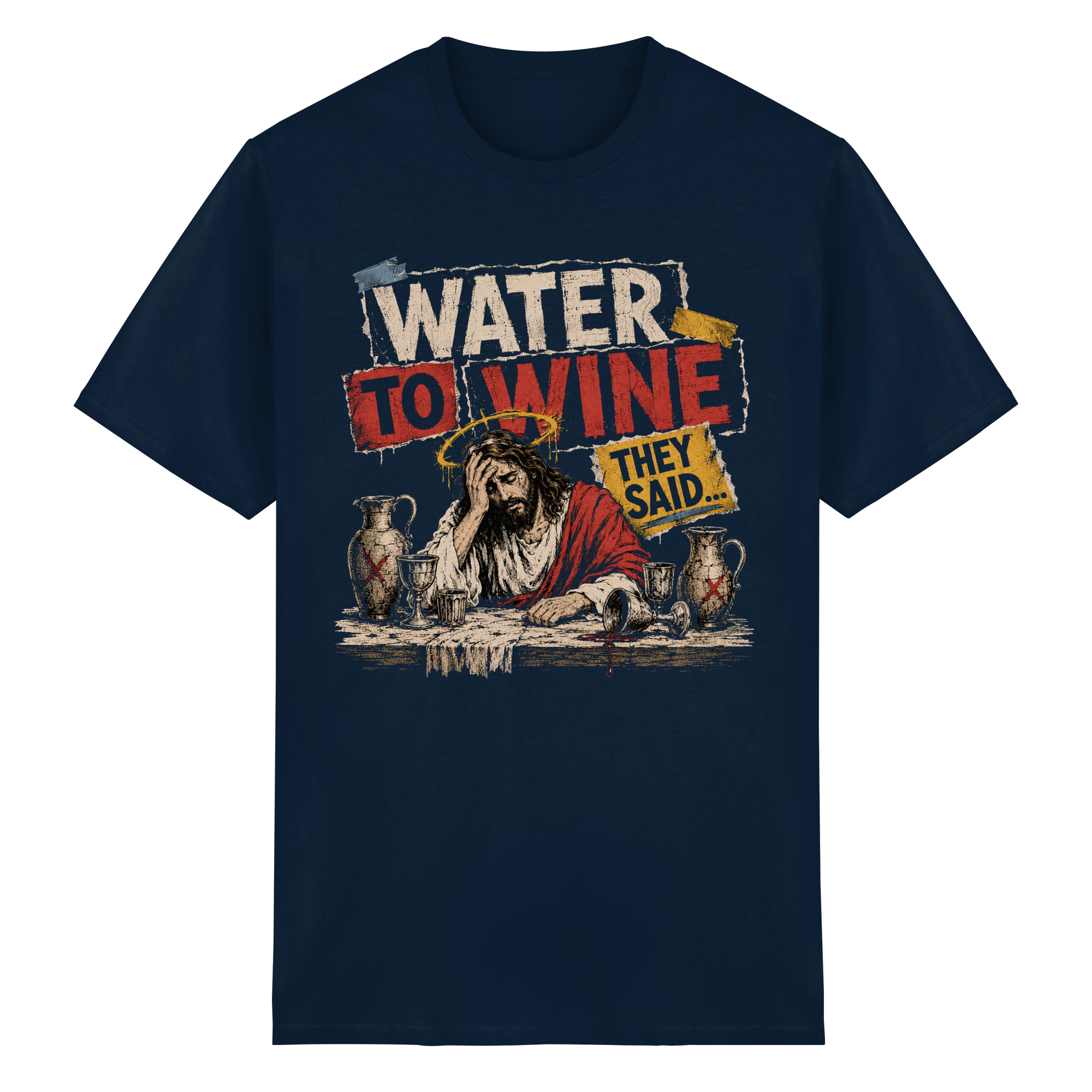 WATER TO WINE - Heavy Cotton T-Shirt