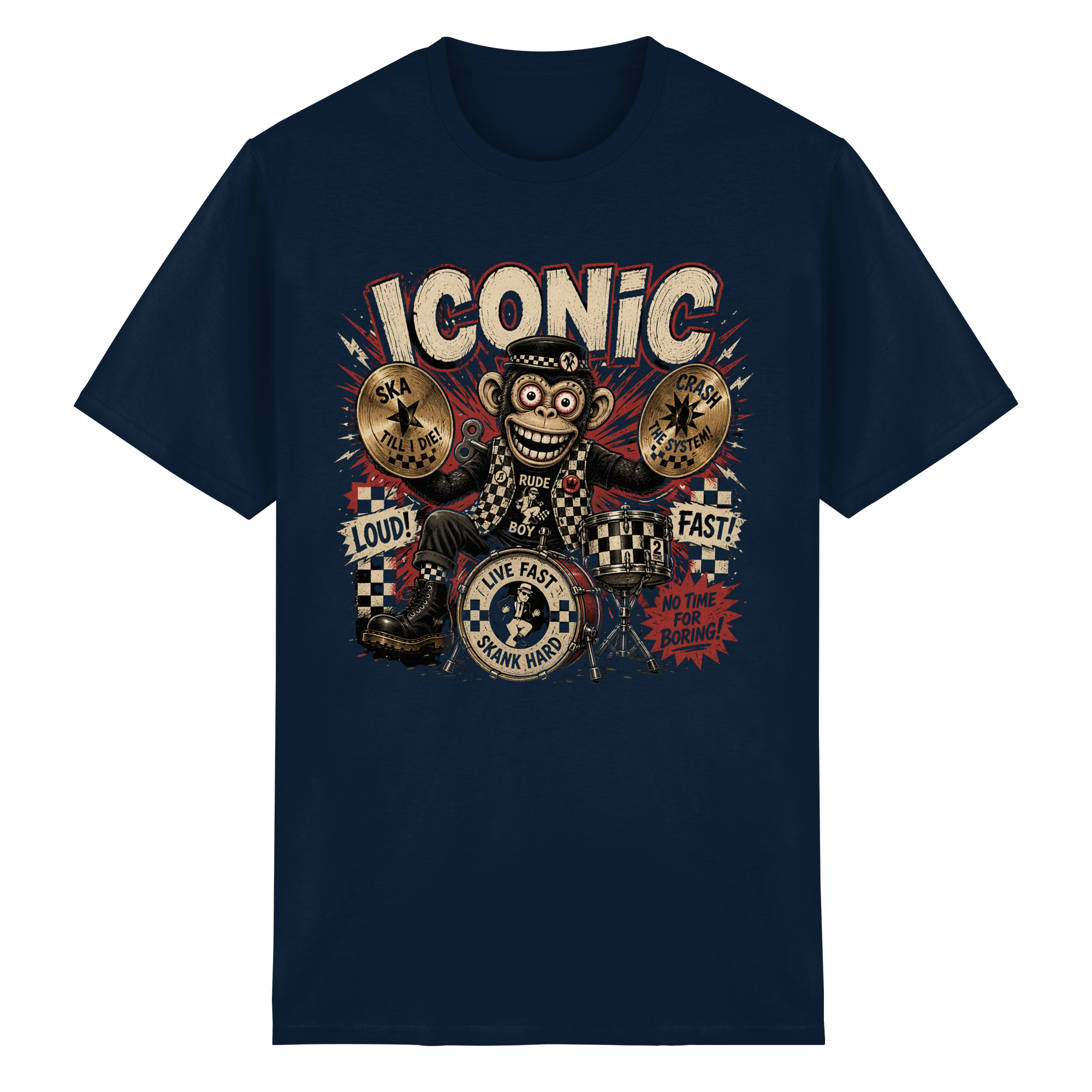 RUDE BOY MONKEY - Heavy Cotton T-Shirt