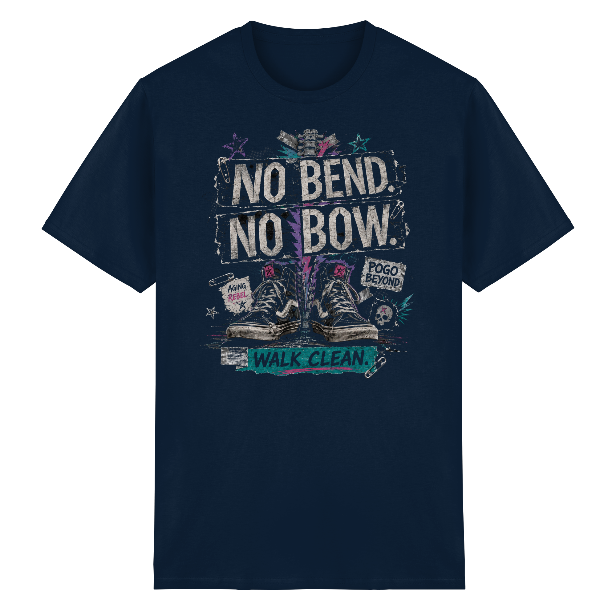 NO BEND. NO BOW. - Heavy Cotton T-Shirt