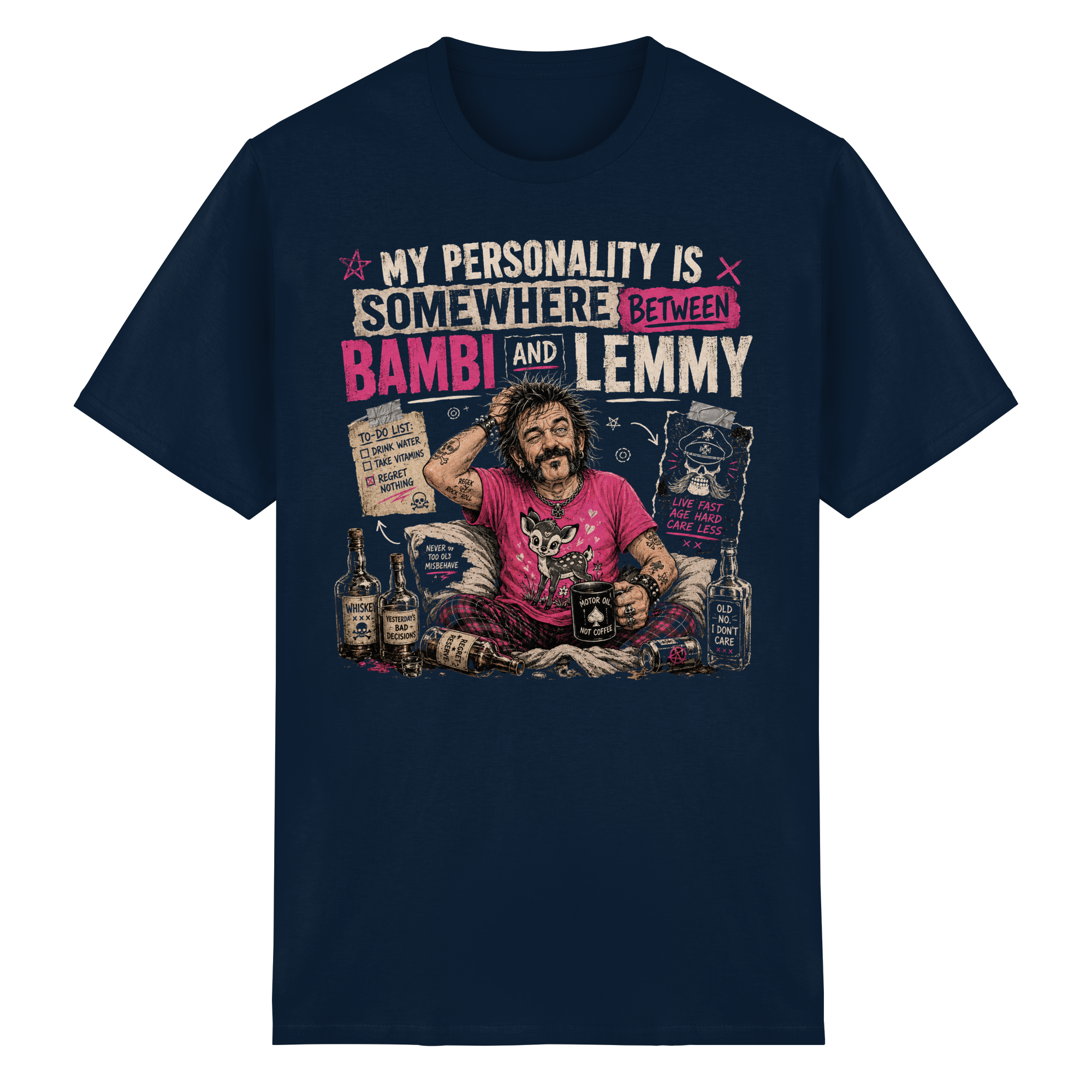 BETWEEN BAMBI & LEMMY - Heavy Cotton T-Shirt