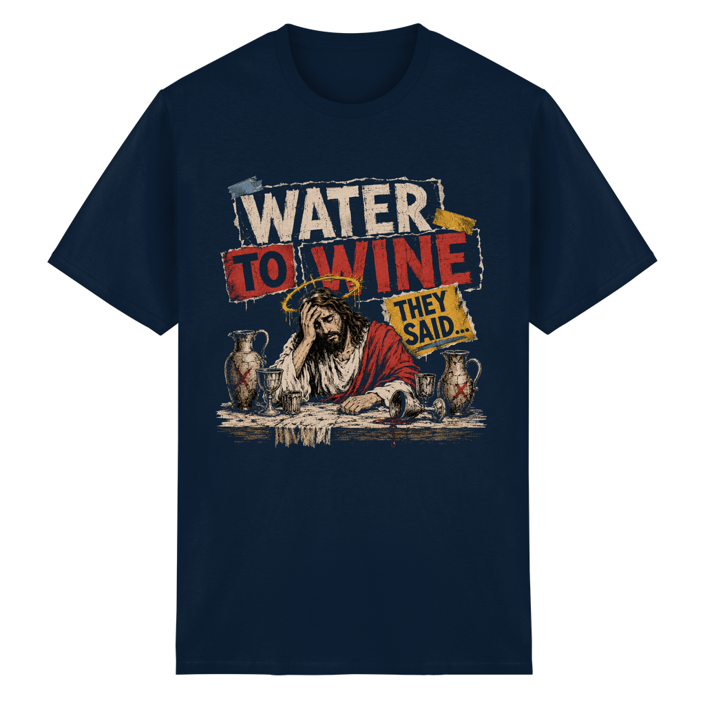 WATER TO WINE - Heavy Cotton T-Shirt
