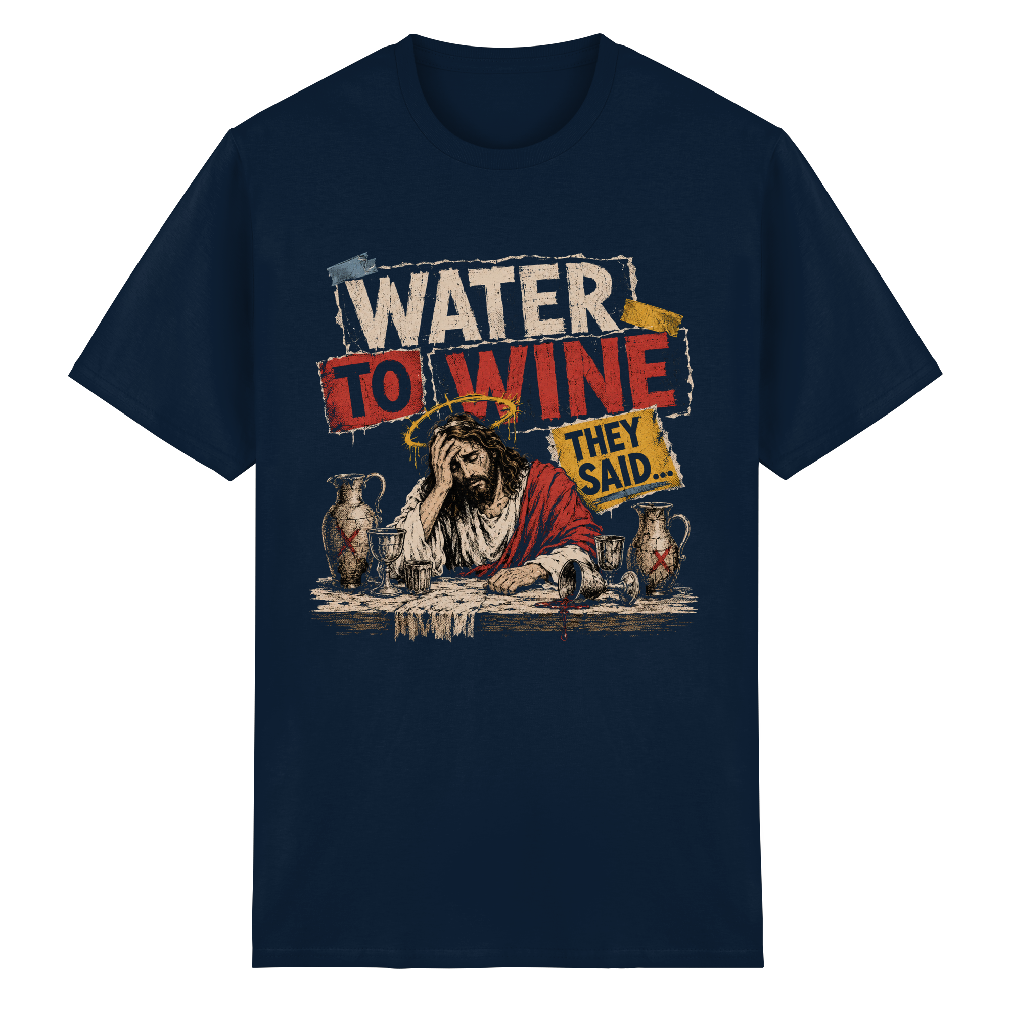 WATER TO WINE - Heavy Cotton T-Shirt