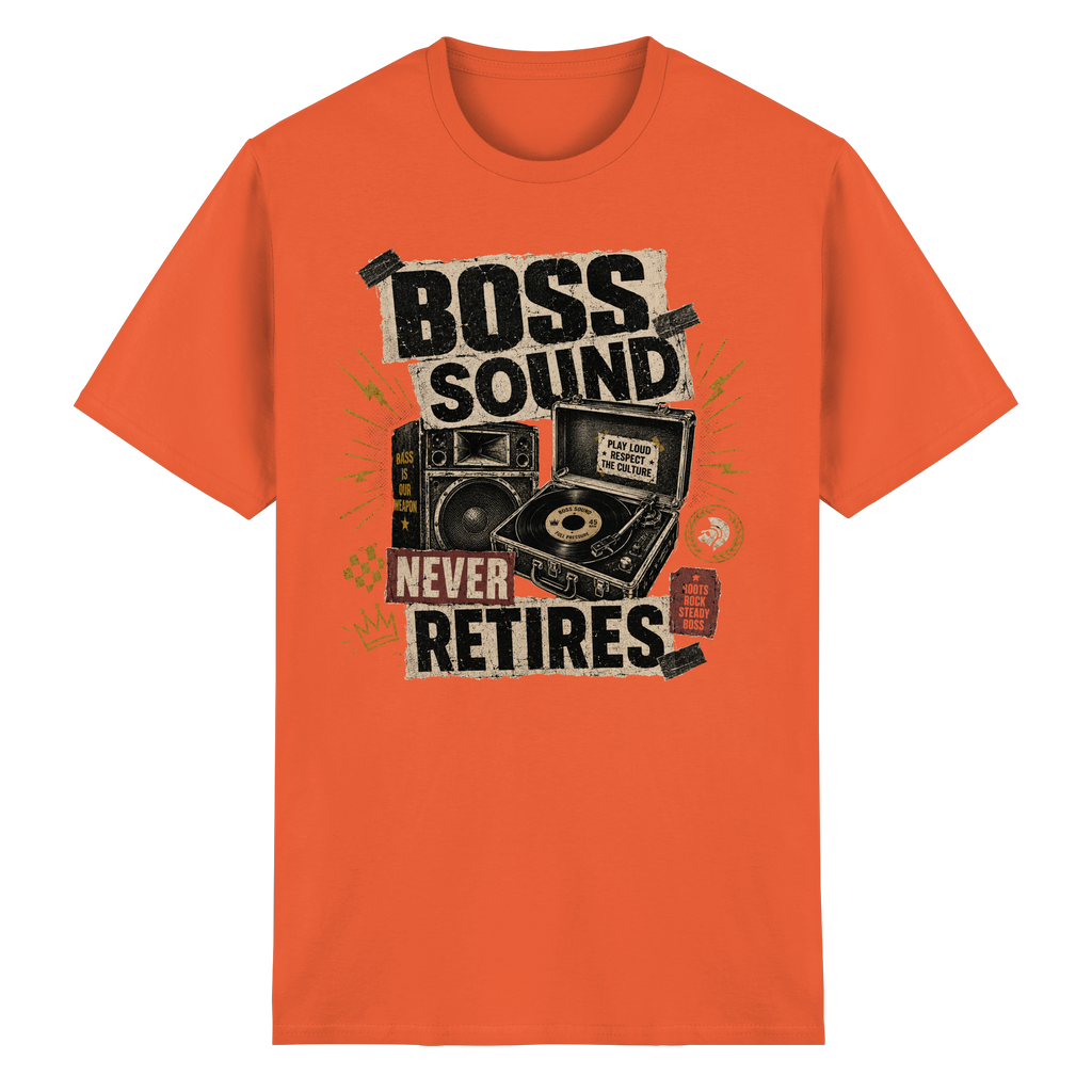 BOSS SOUND NEVER RETIRES - Heavy Cotton T-Shirt