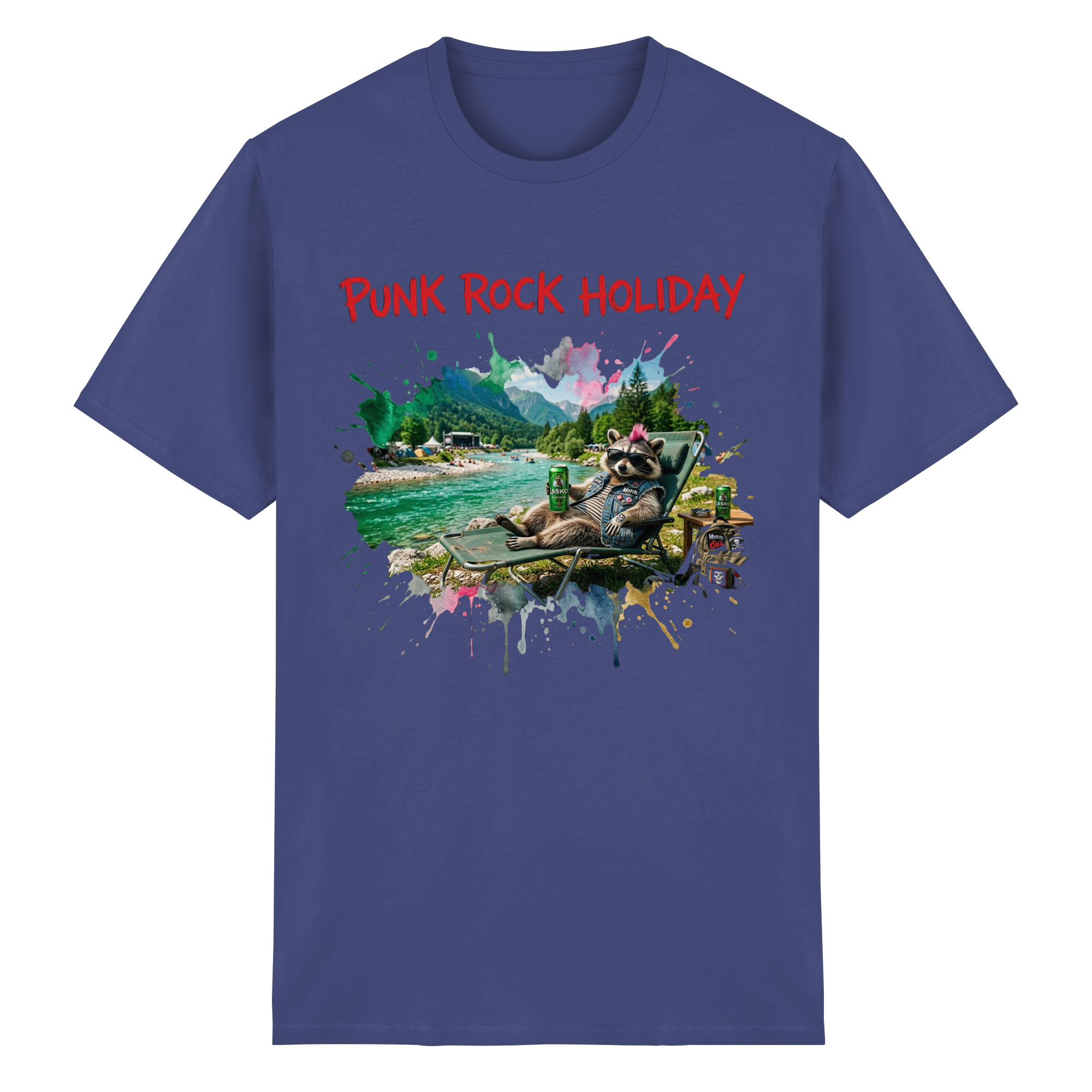 PUNK ROCK HOLIDAY - Lazy Rockoon - Heavy Cotton T-Shirt