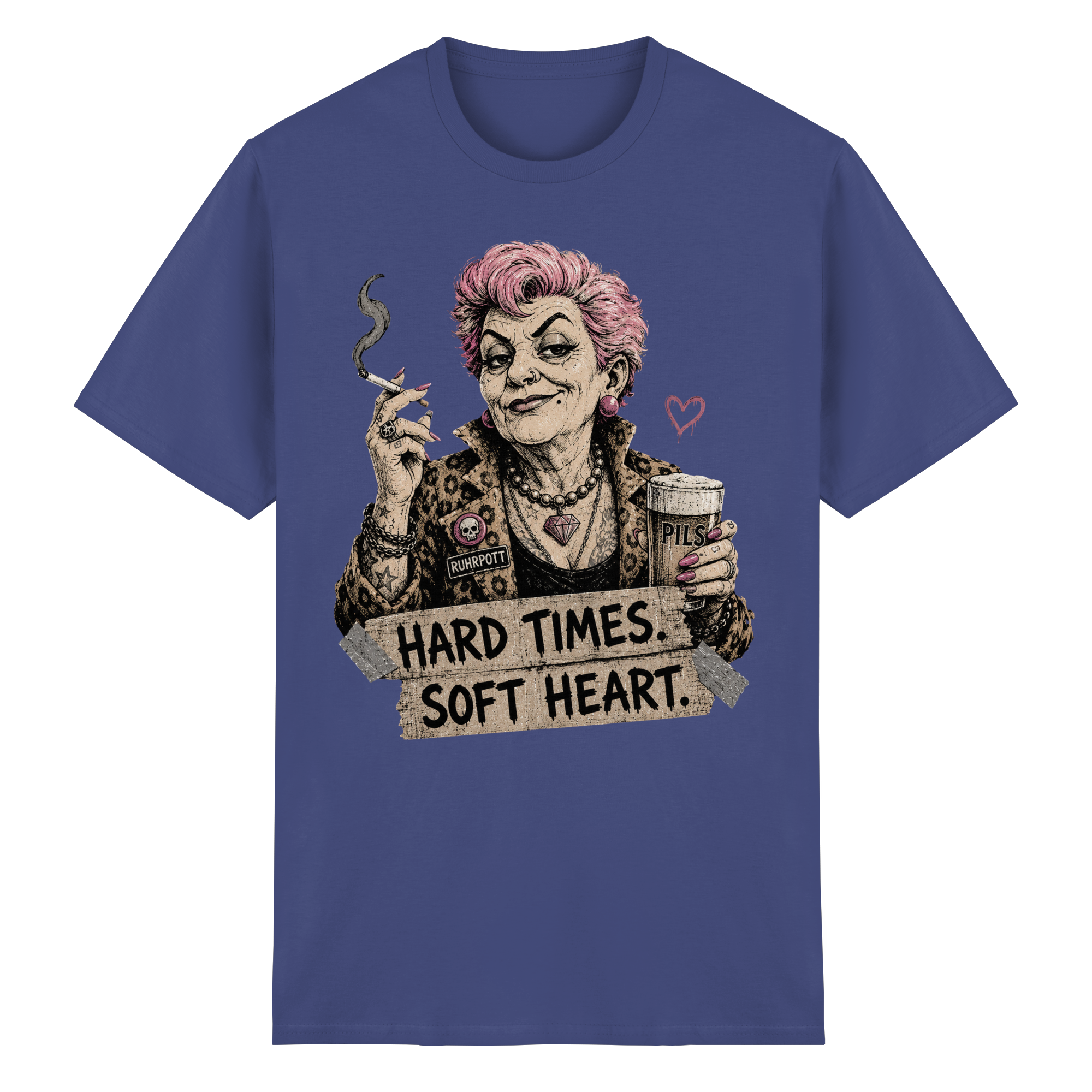 HARD TIMES SOFT HEART - Heavy Cotton T-Shirt