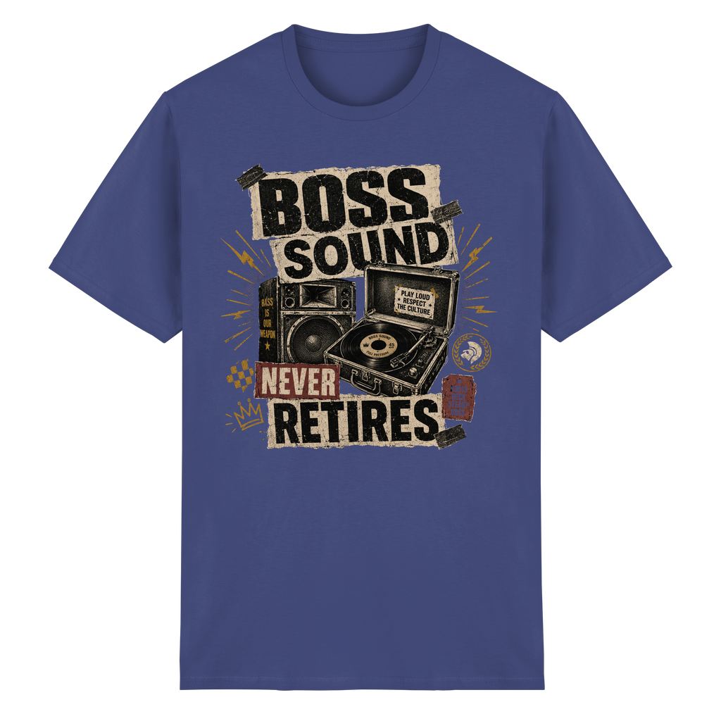 BOSS SOUND NEVER RETIRES - Heavy Cotton T-Shirt