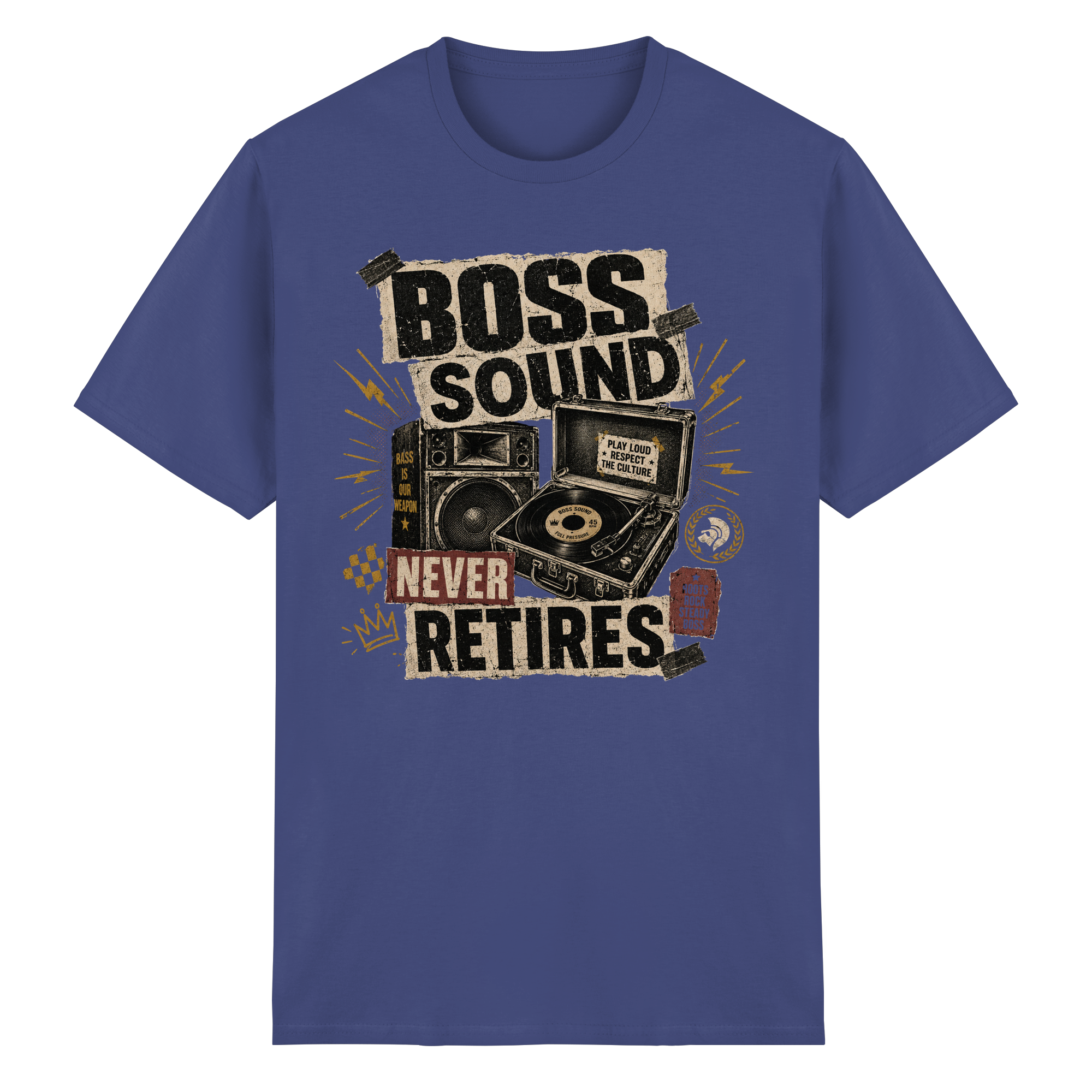 BOSS SOUND NEVER RETIRES - Heavy Cotton T-Shirt
