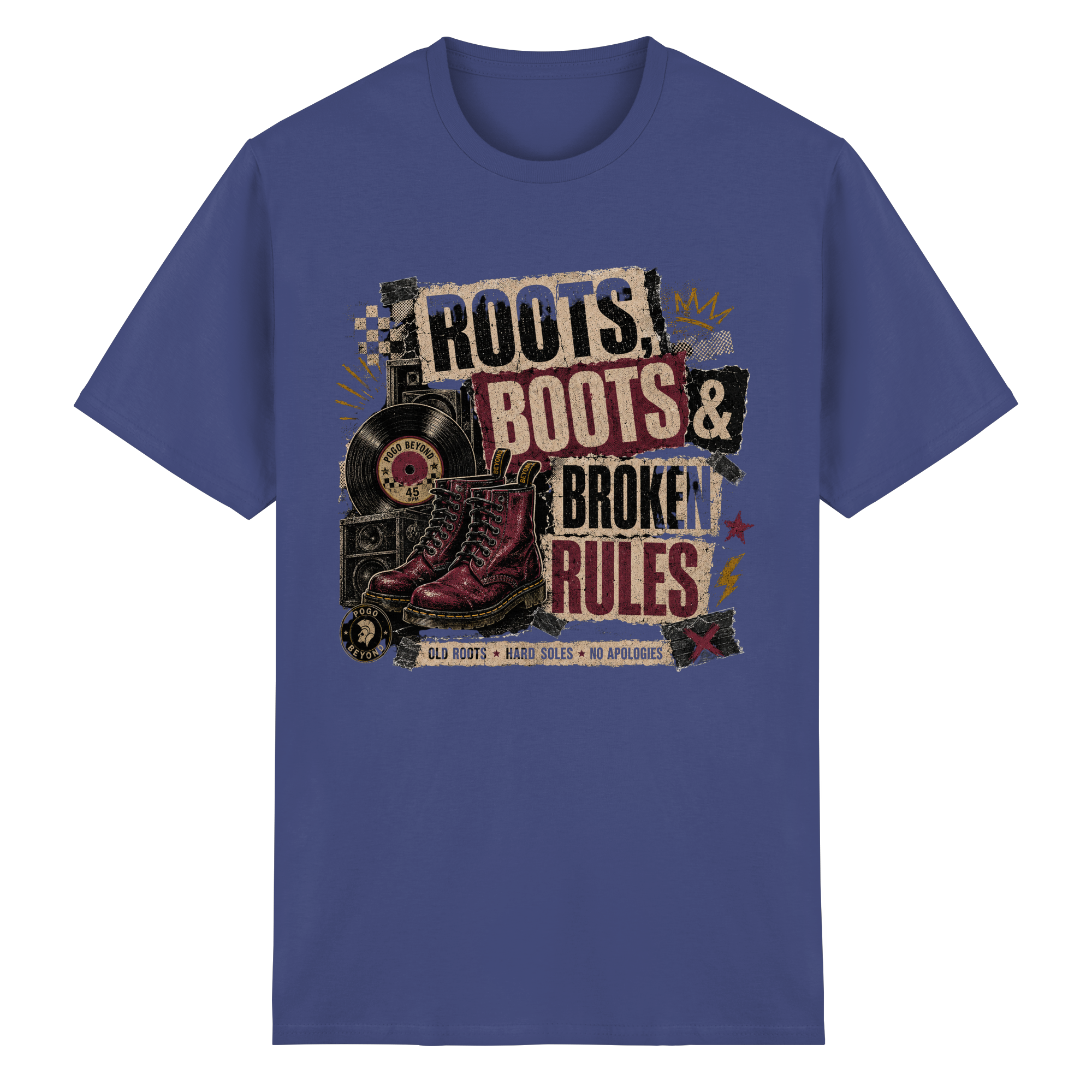 ROOTS, BOOTS, BROKEN RULES - Heavy Cotton T-Shirt