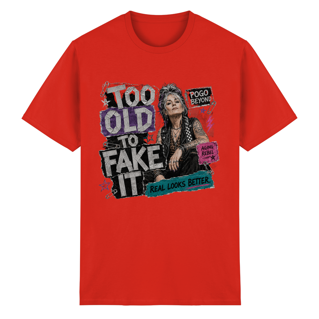 TOO OLD TO FAKE IT - Heavy Cotton T-Shirt