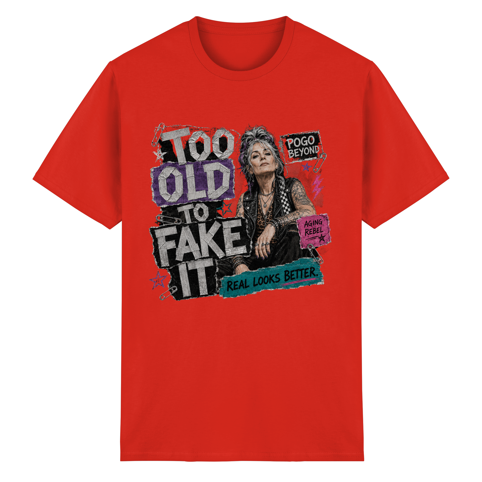 TOO OLD TO FAKE IT - Heavy Cotton T-Shirt