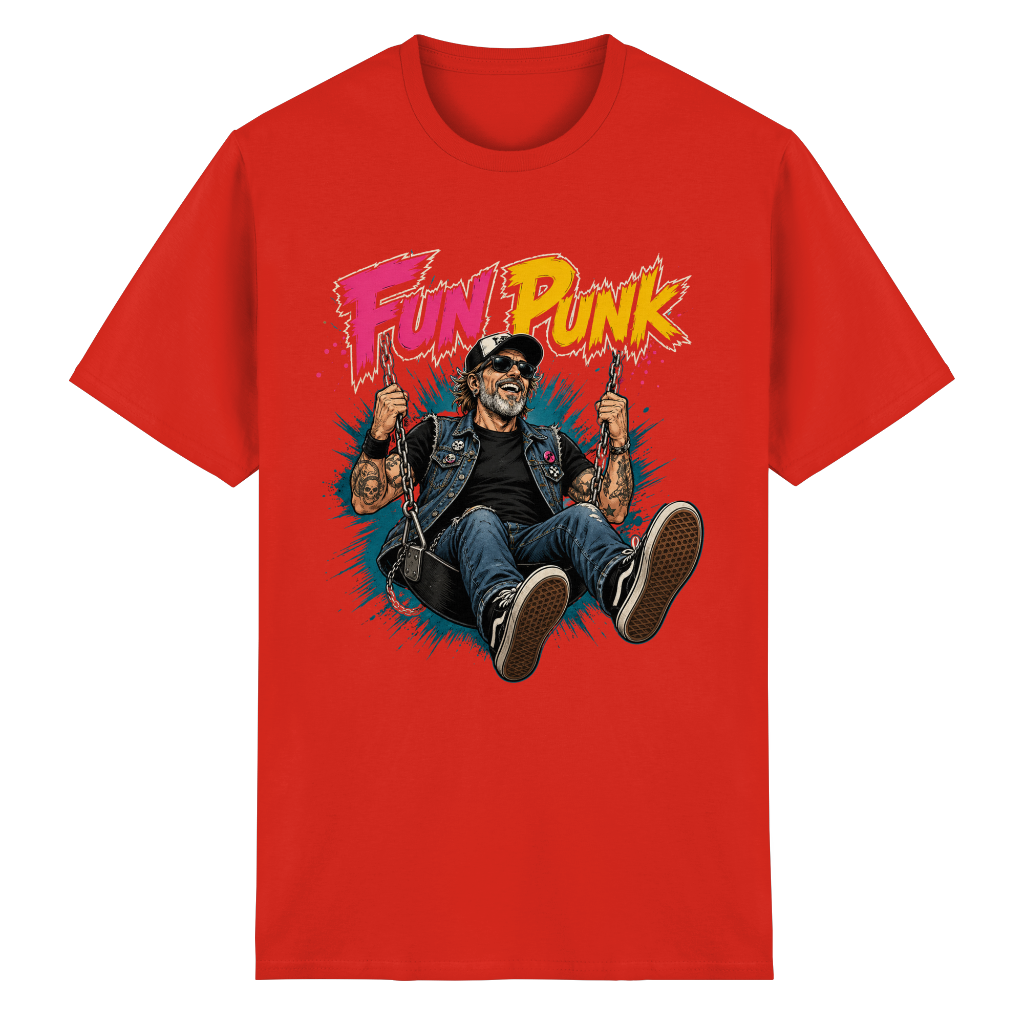 FUN PUNK SWING - Heavy Cotton T-Shirt
